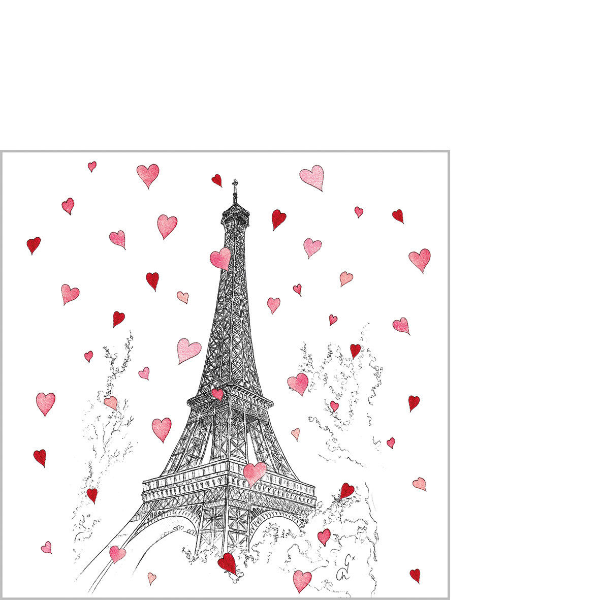 Paris Love Napkin 25x25