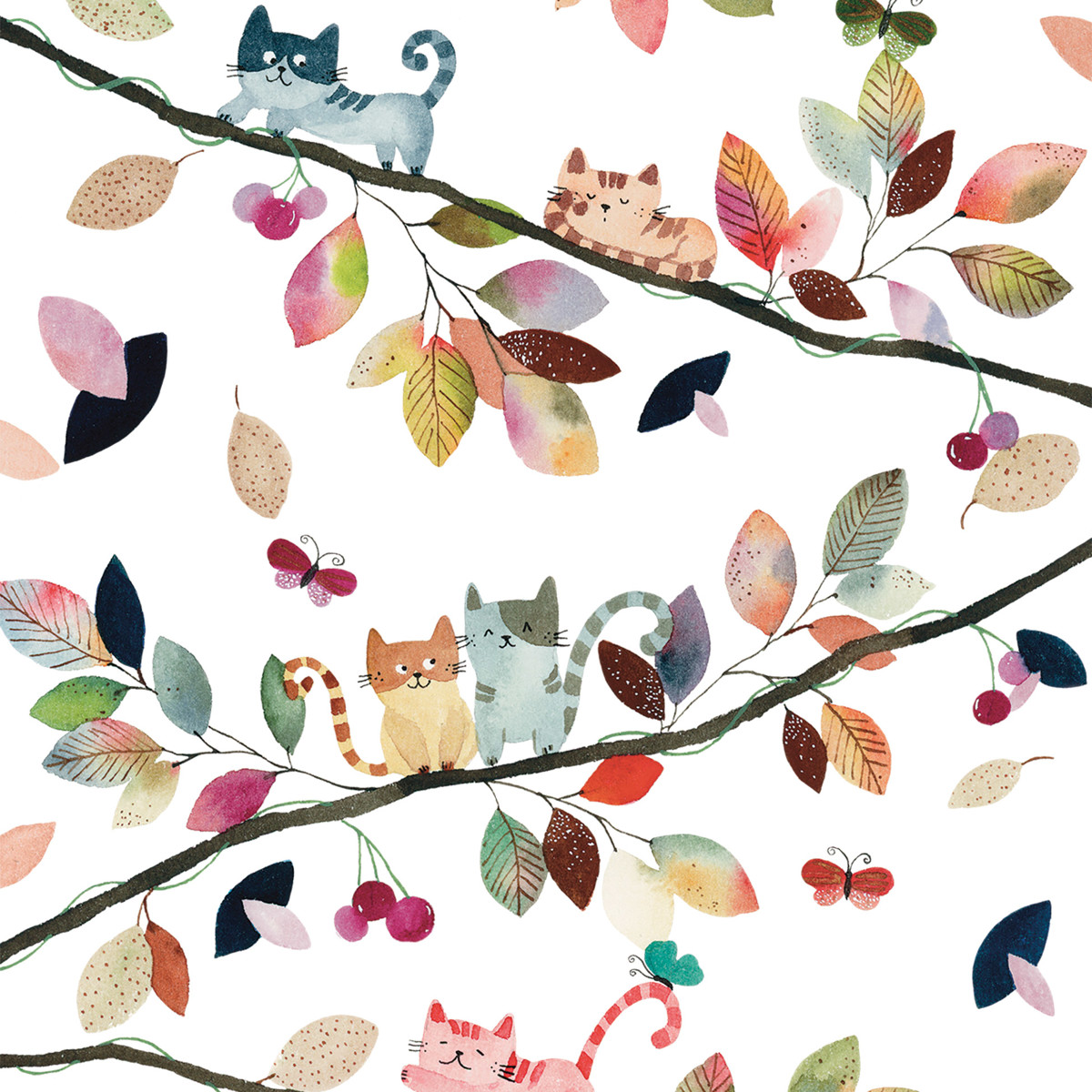 Fall Cats Napkin 33x33 Fall Cats Napkin 33x33