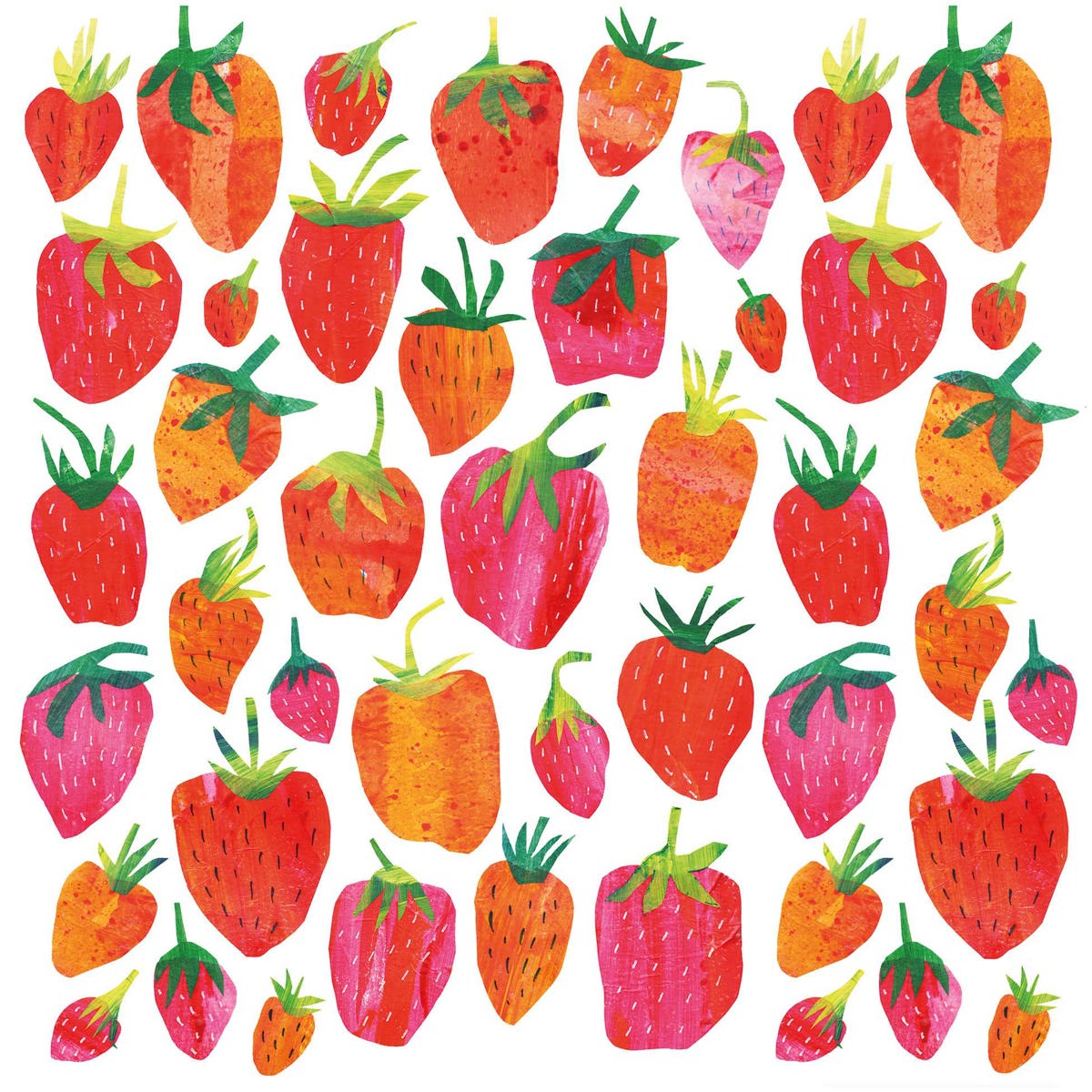 Strawberry Collage Napkin 25x25