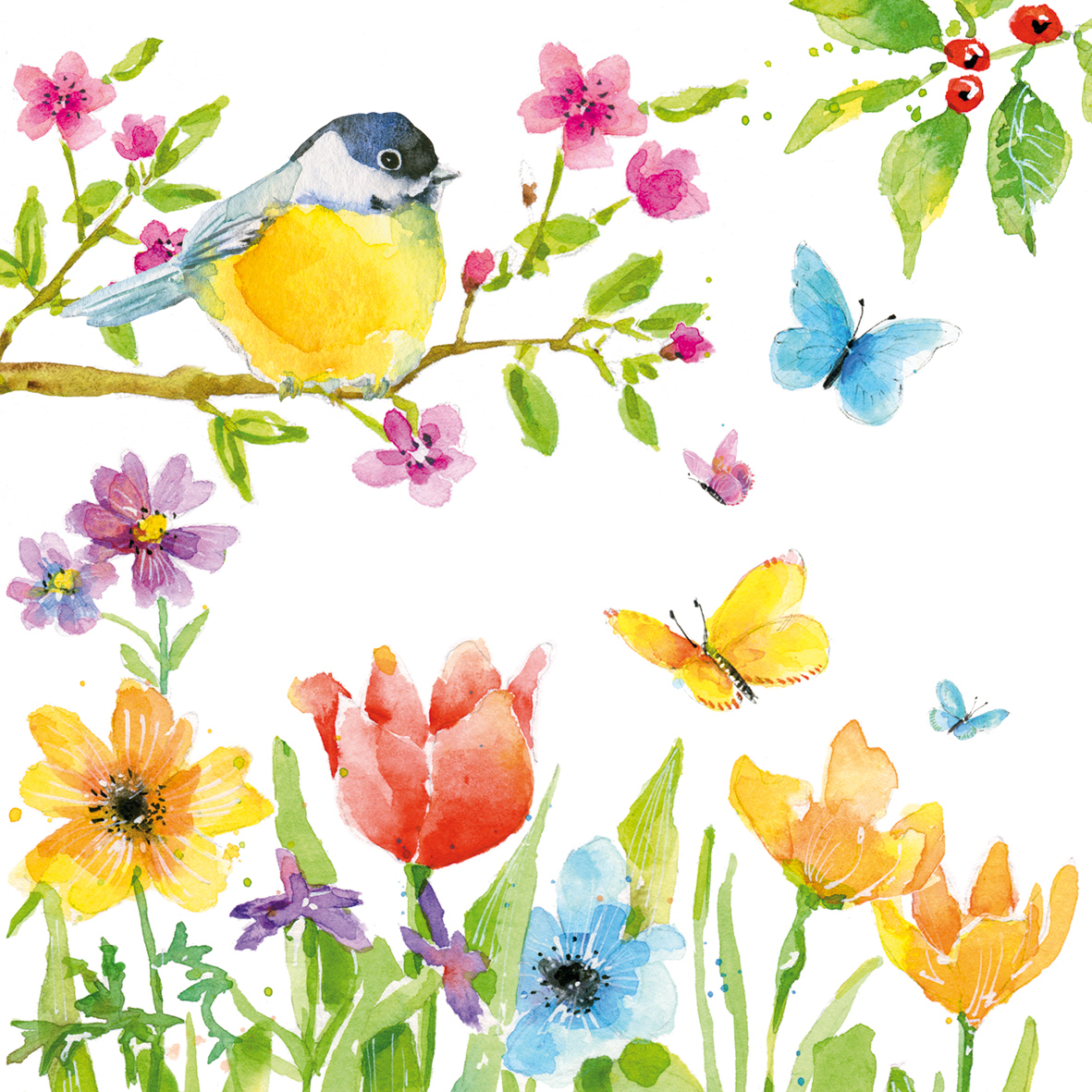 Spring Bird 33x33 cm