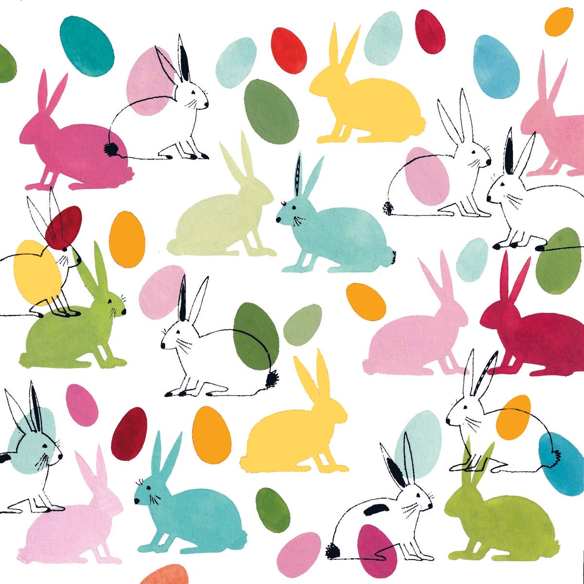 Rabbits & Eggs Napkin 33x33