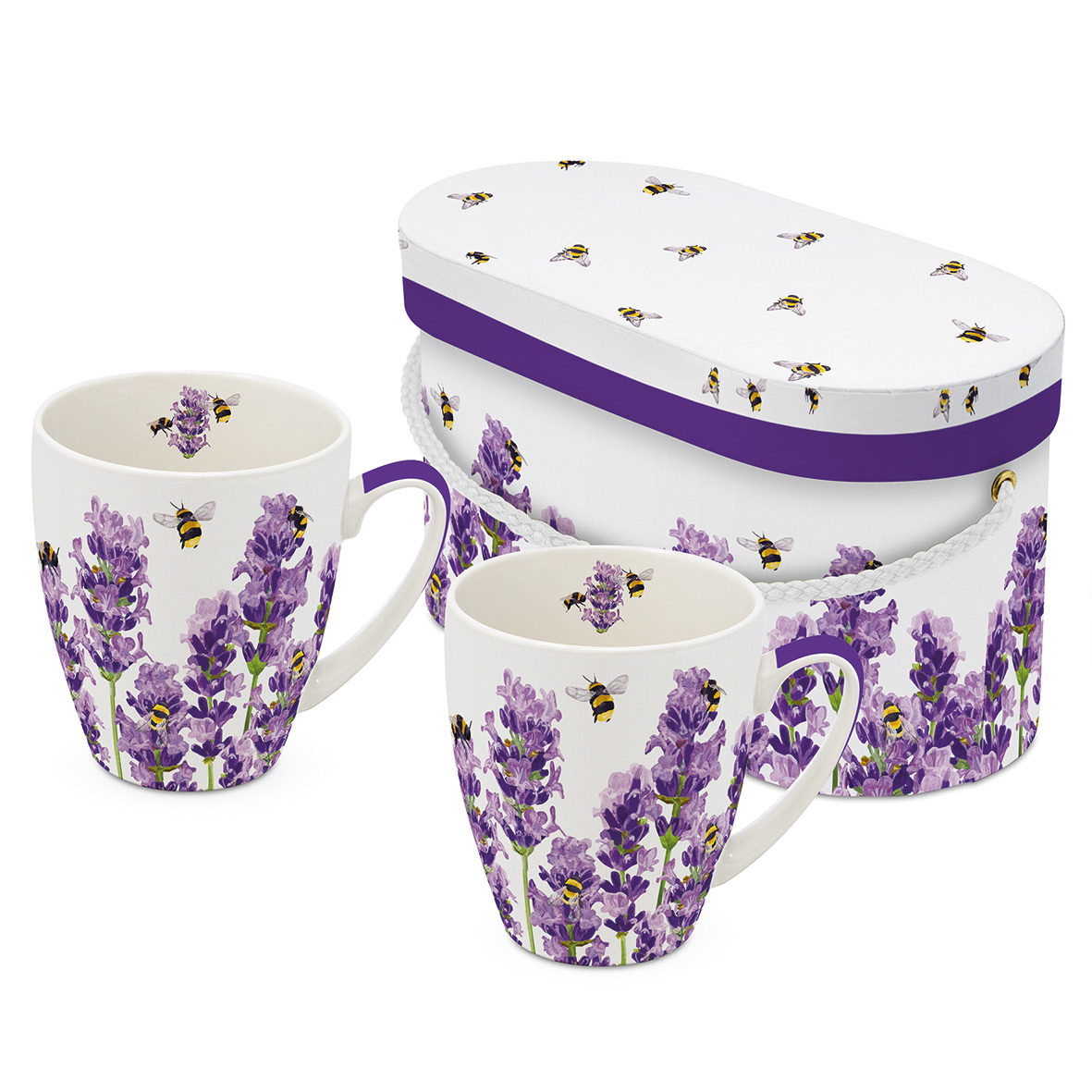 Bees & Lavender 2 Mug Set