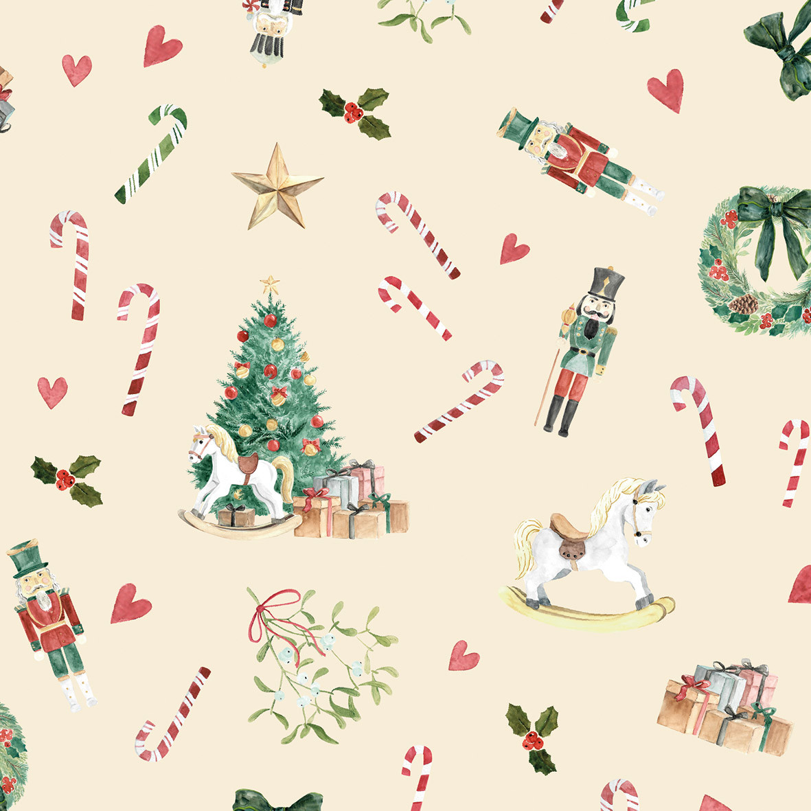 Heritage Christmas beige Napkin 33x33