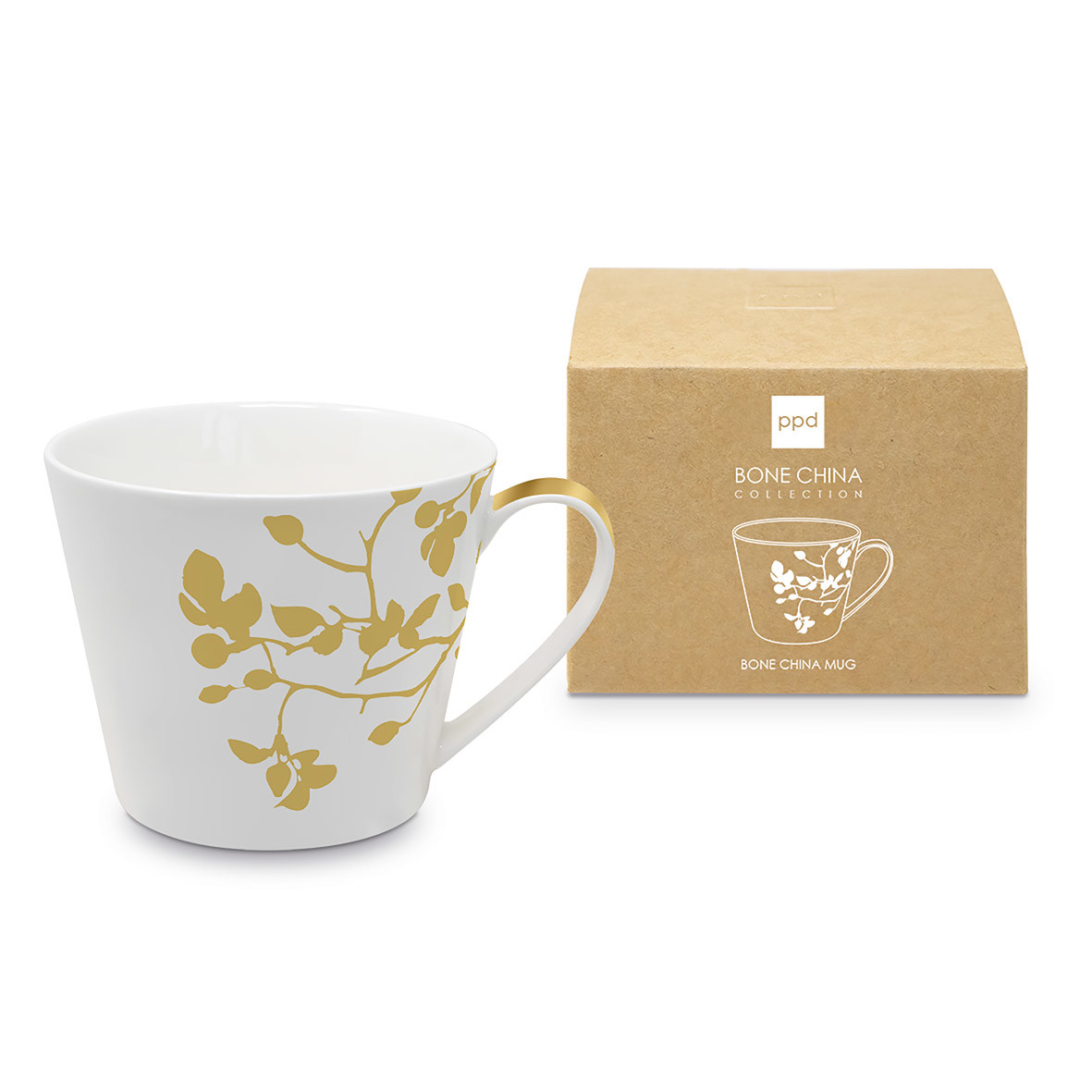 Pure Branch gold Bone China Mug CB Pure Branch gold Bone China Mug CB