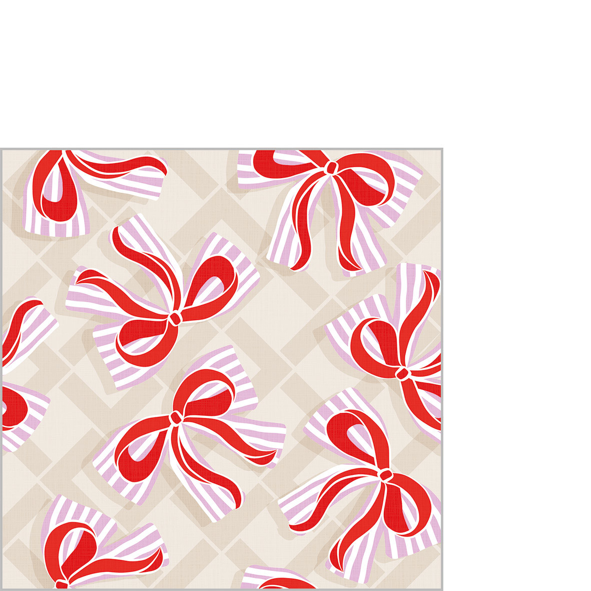 Bows taupe Napkin 25x25
