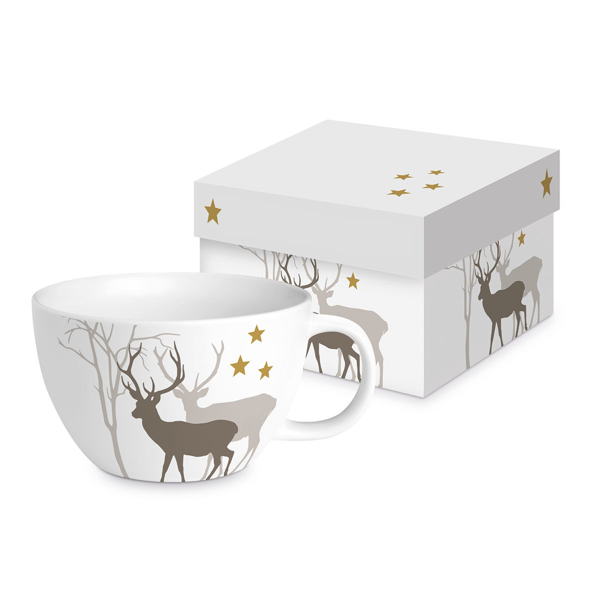 Winter Deers white Mug XXL GB