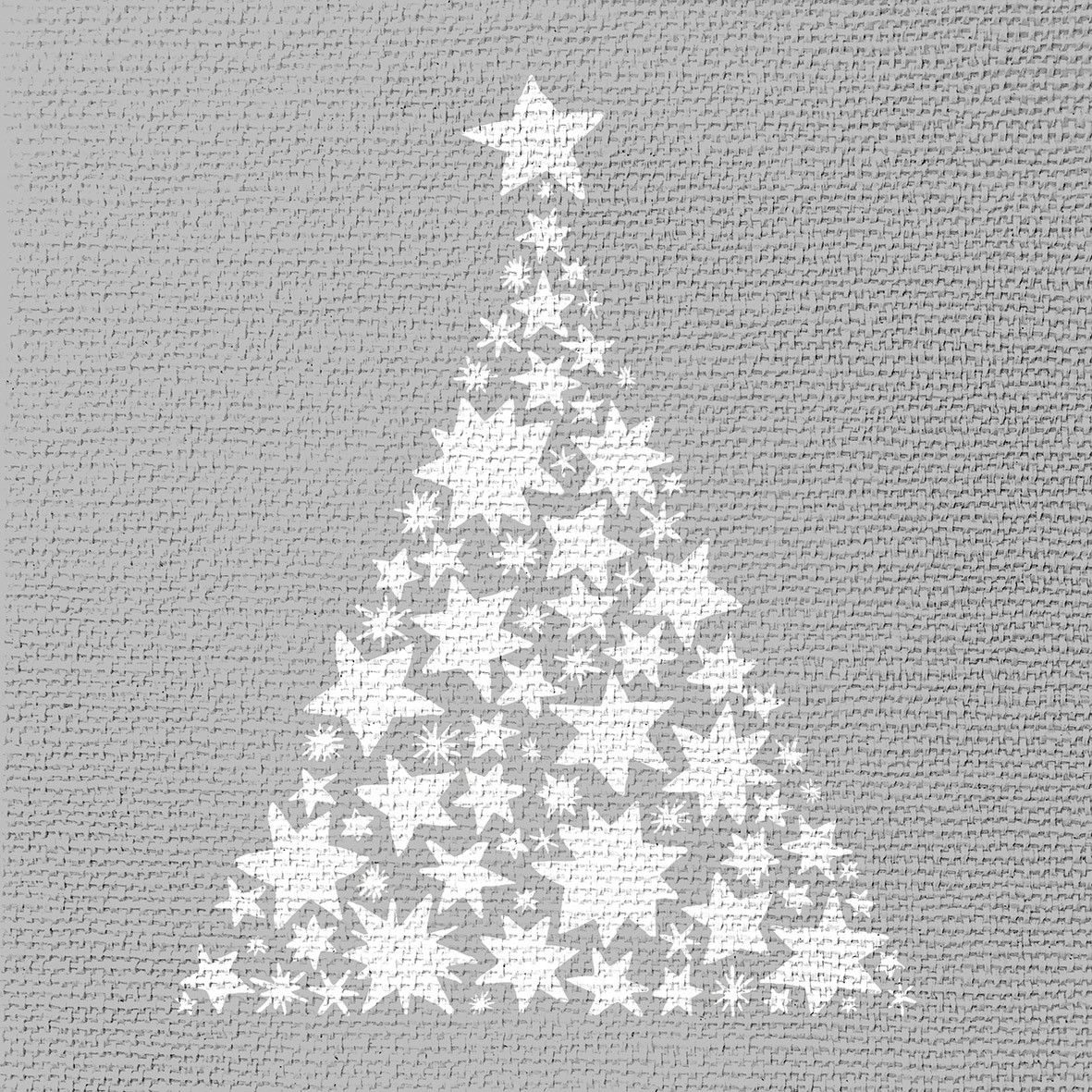 Tree on Canvas silver Napkin 33x33 emb