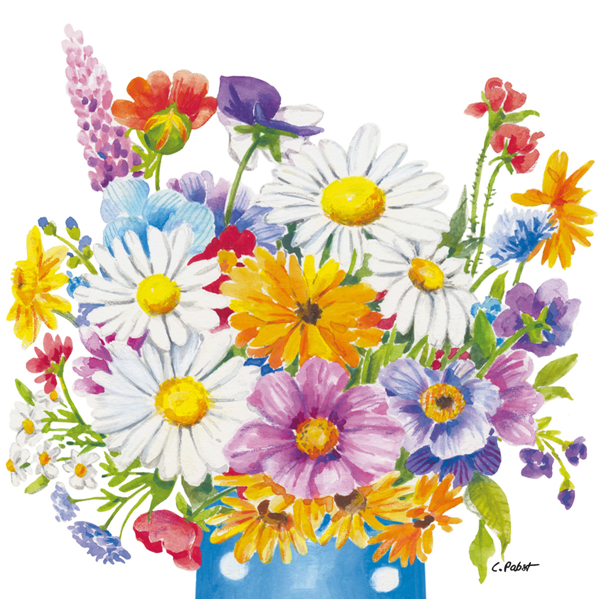 Flower Vase Napkin 33x33