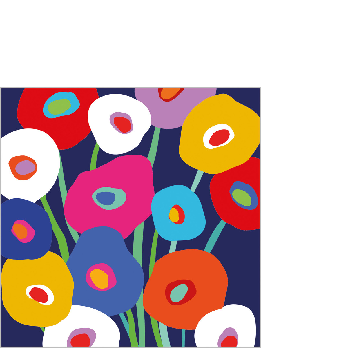 Super Bloom blue Napkin 25x25 Super Bloom blue Napkin 25x25