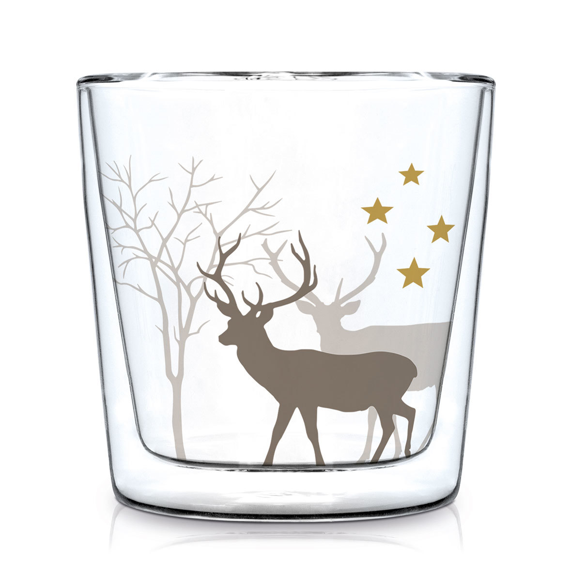 Winter Deers white Trendglas DW