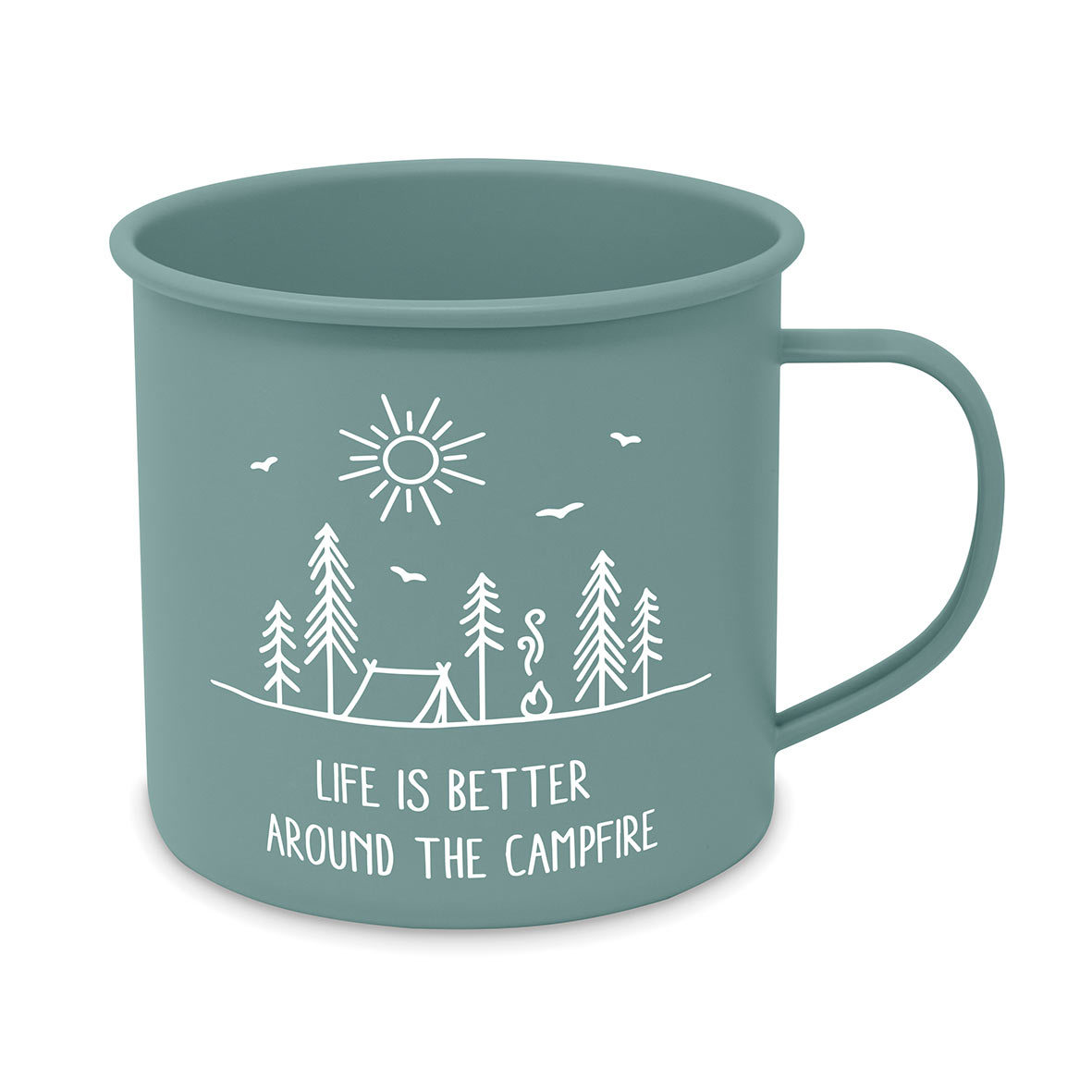 Pure Campfire Happy Metal Mug Pure Campfire Happy Metal Mug