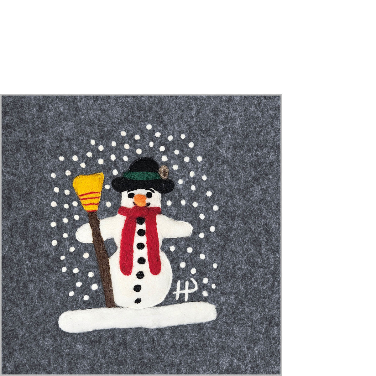 Schneemann Napkin 25x25