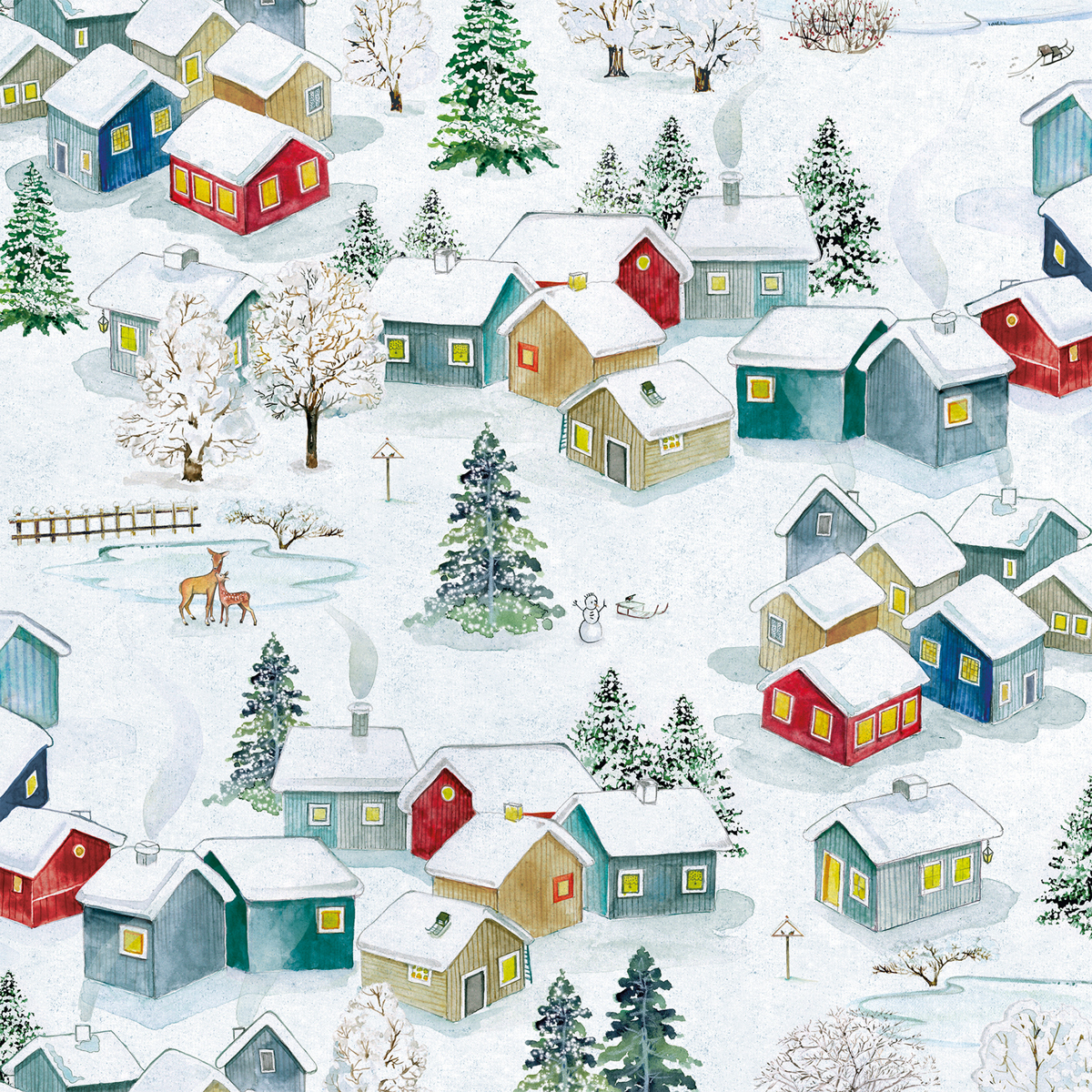Paesaggio d´inverno Napkin 33x33 Paesaggio d´inverno Napkin 33x33