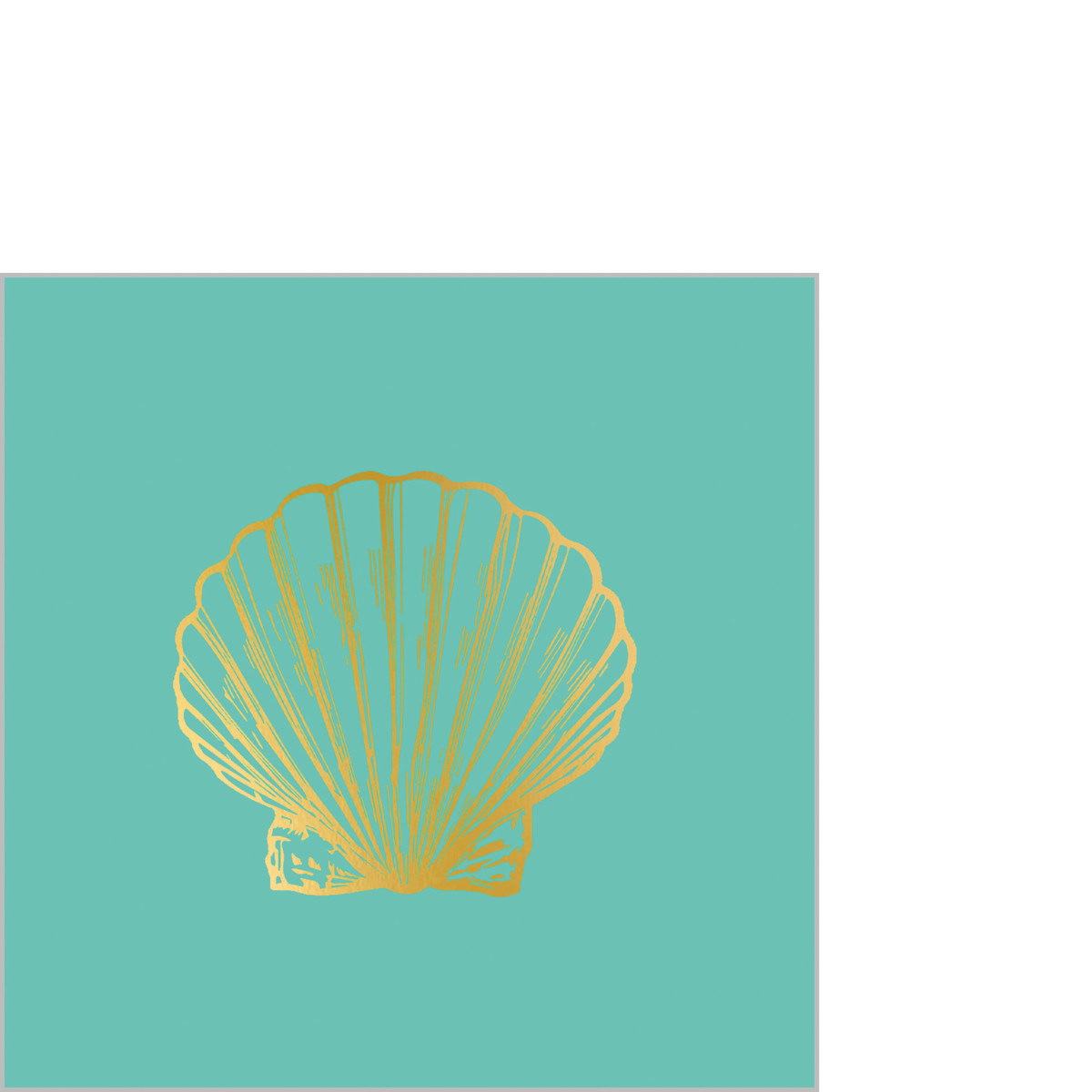 Golden Shell aqua Napkin 25x25