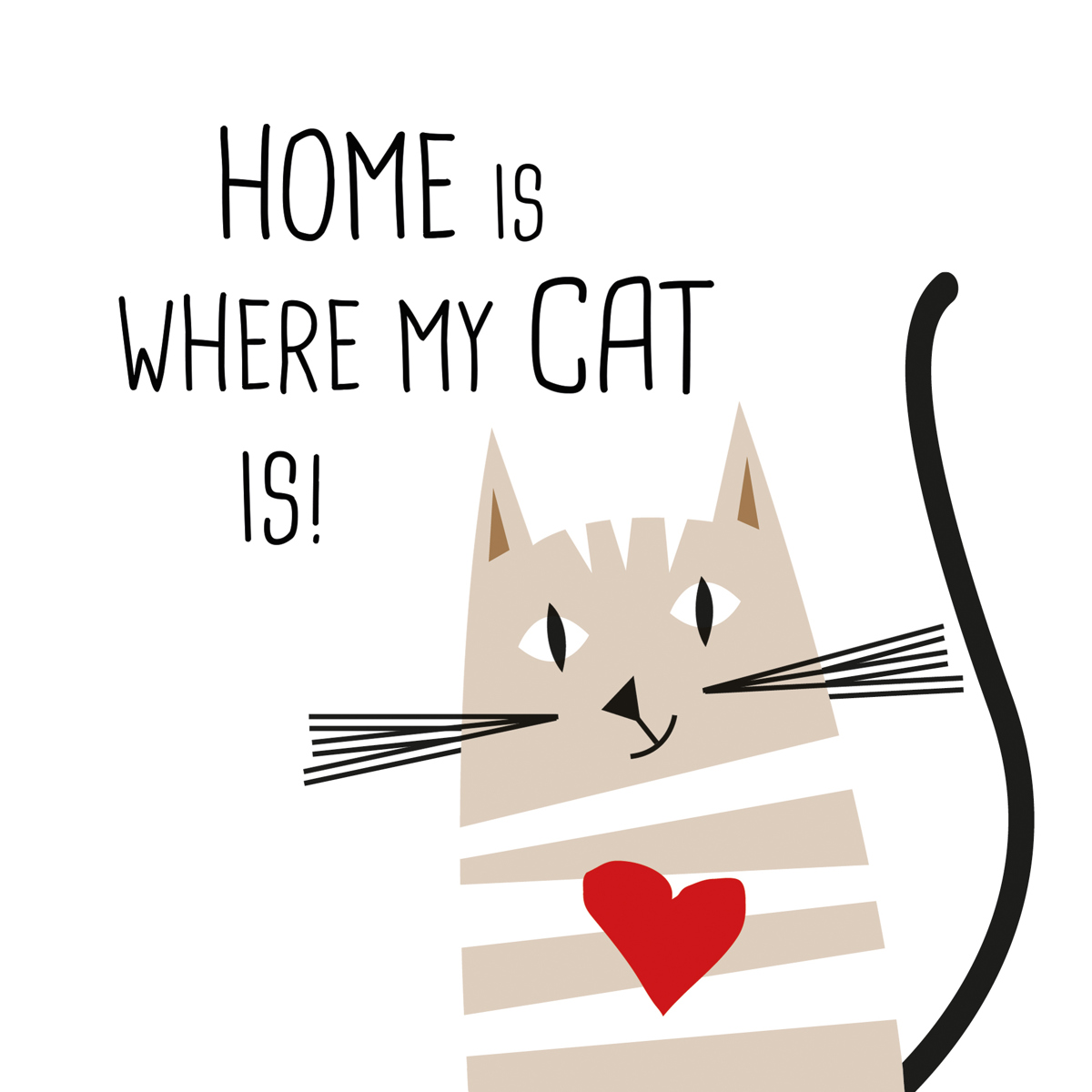 Home Cat 33x33 cm