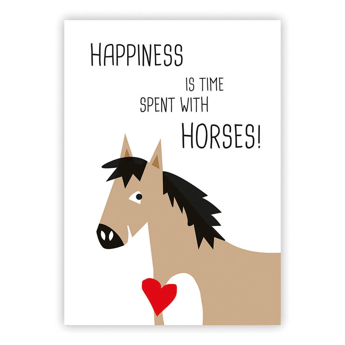 Happiness & Horses Postcard