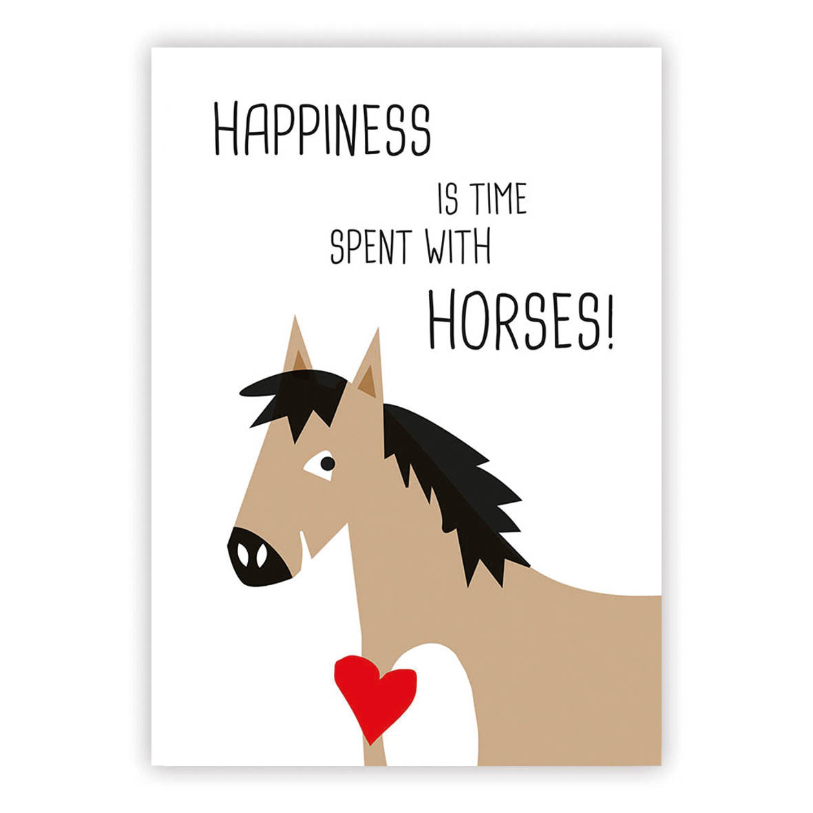 Happiness & Horses Postcard Happiness & Horses Postcard