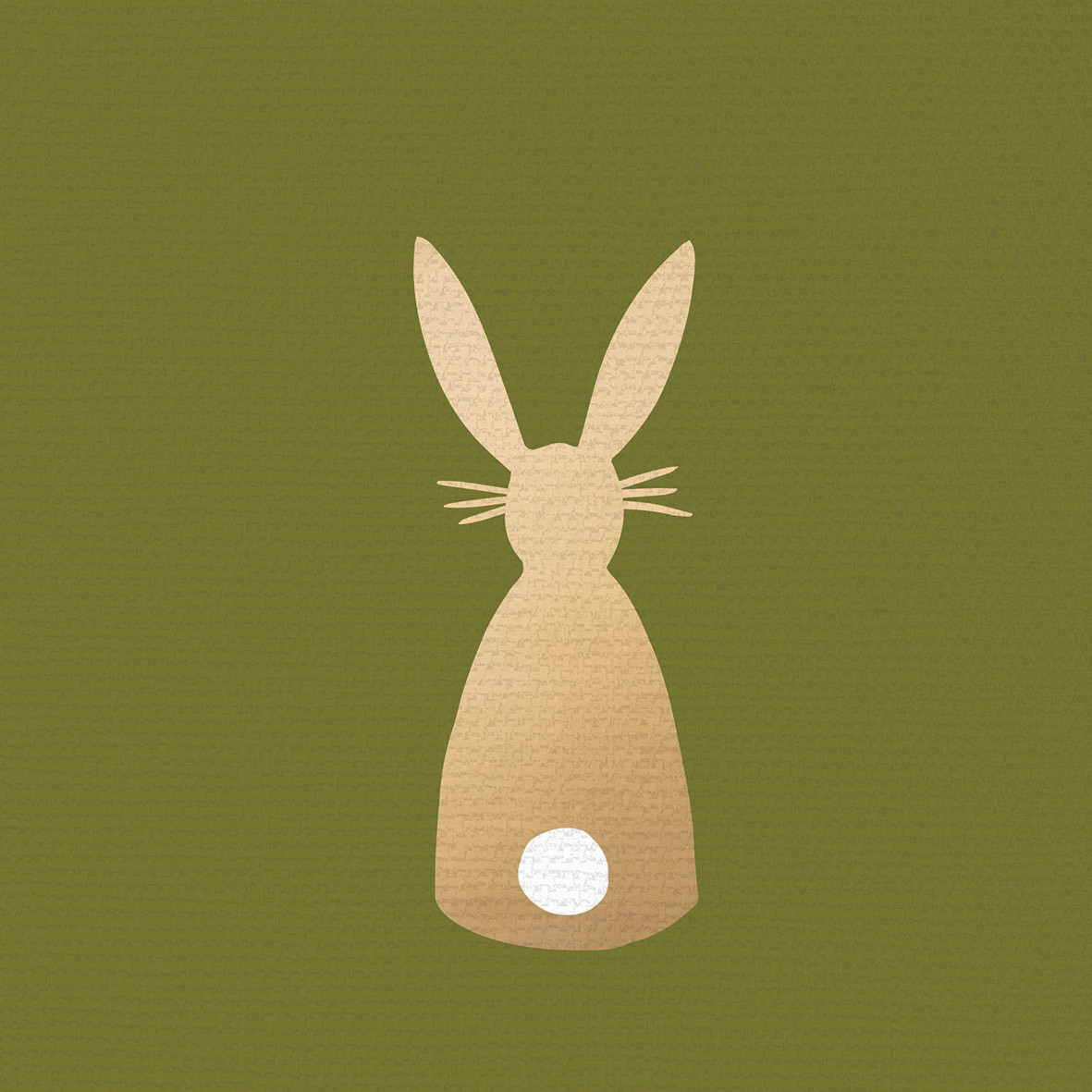 Bunny Canvas green Napkin 33x33 emb