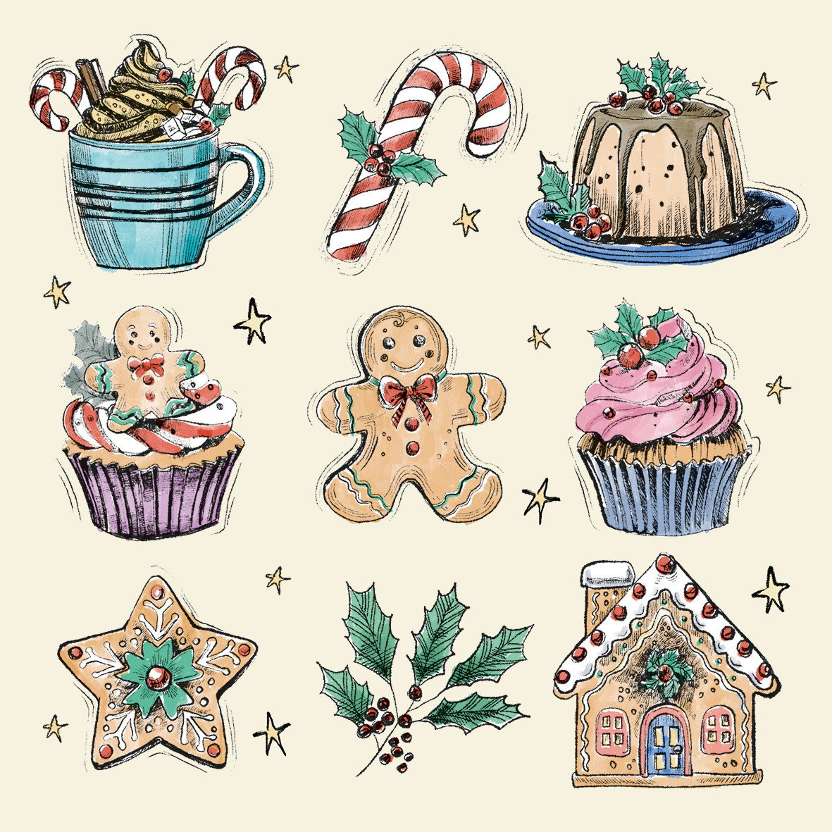 Dolcetti di Natale Napkin 33x33
