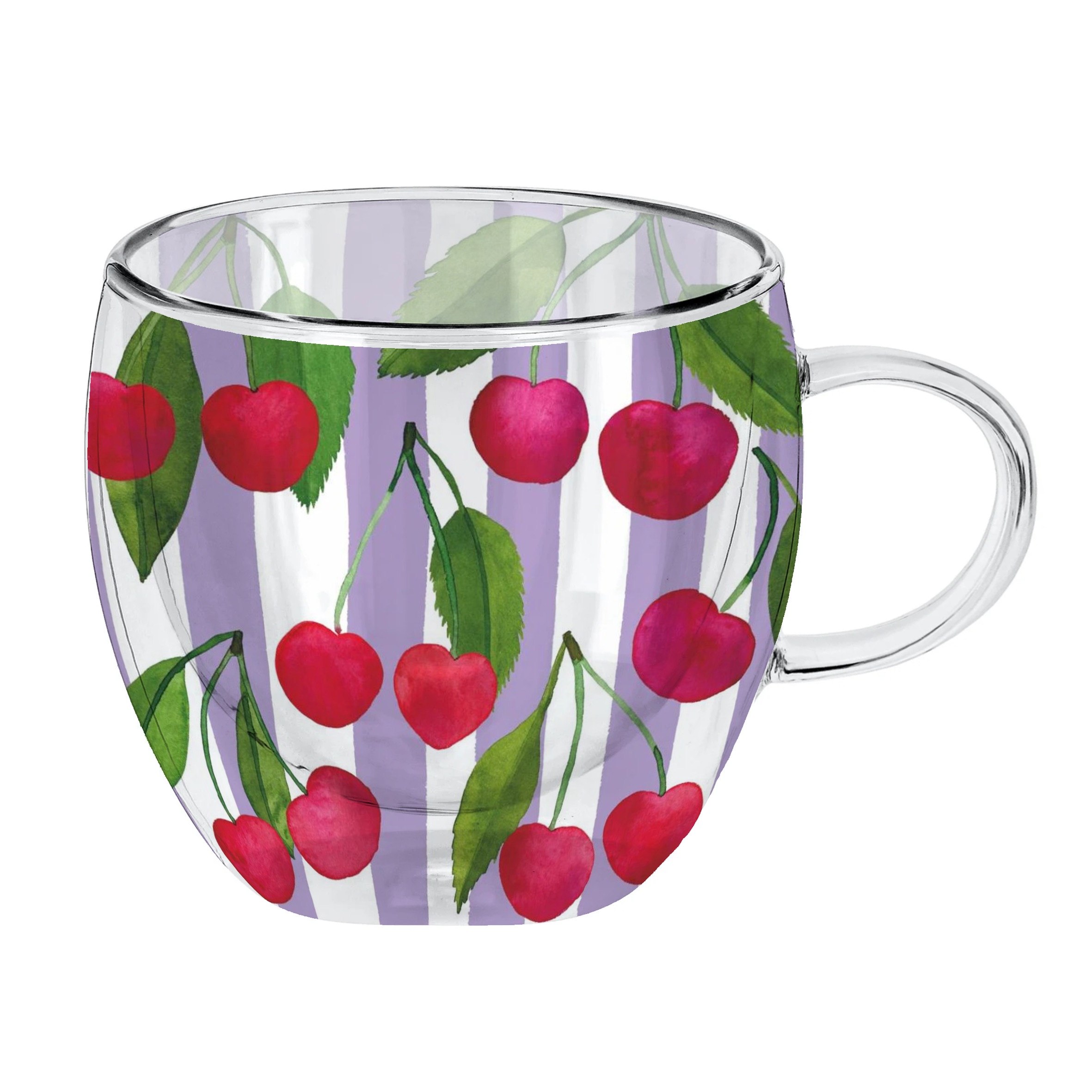 Cherry & Stripes Tea Cup DW