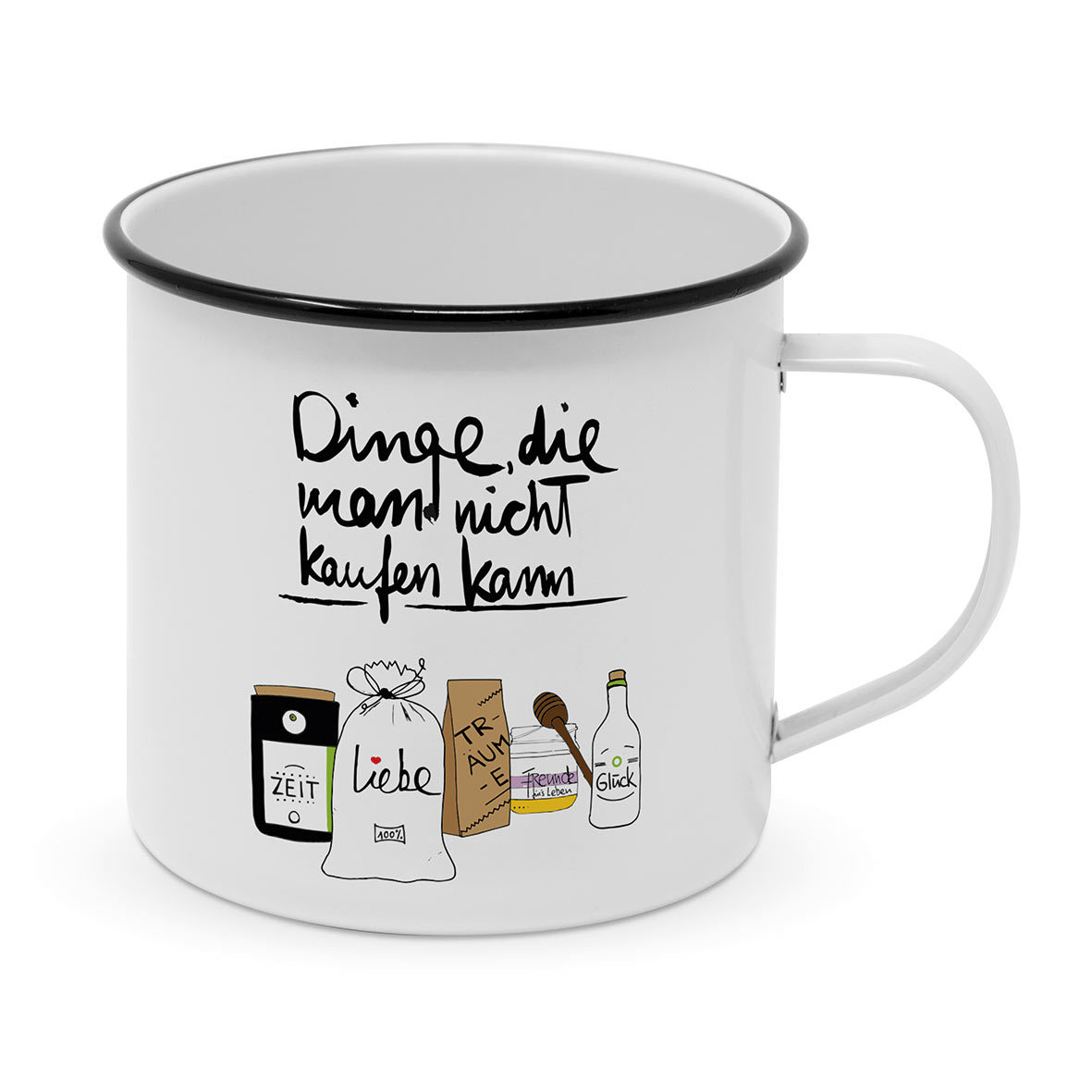 Dinge Happy Metal Mug Dinge Happy Metal Mug