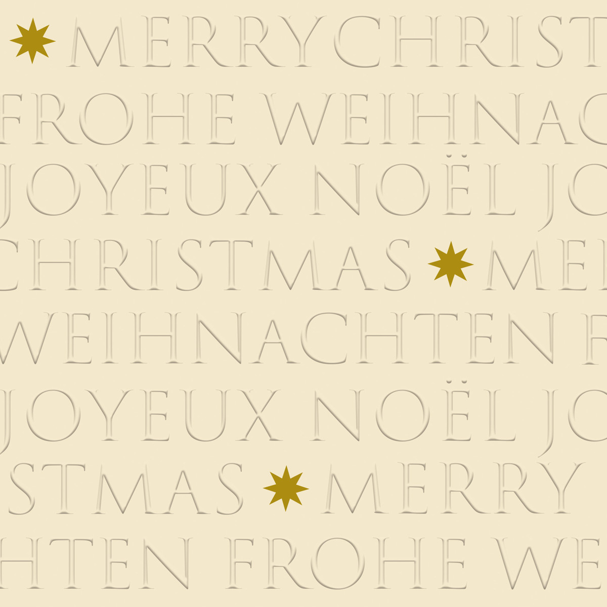 Christmas embossed off-white Napkin 40x40 relief Christmas embossed off-white Napkin 40x40 relief
