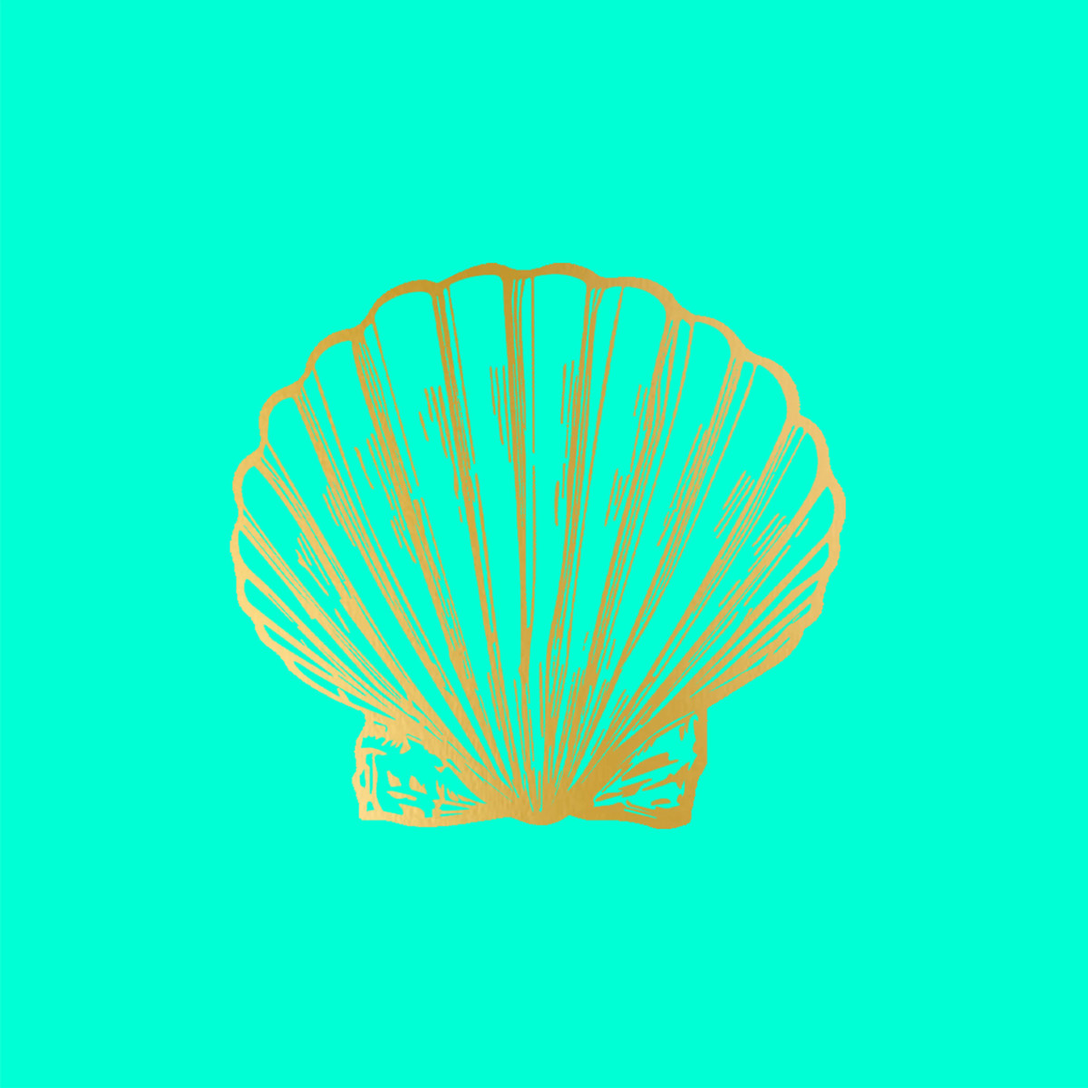 Golden Shell aqua Napkin 33x33