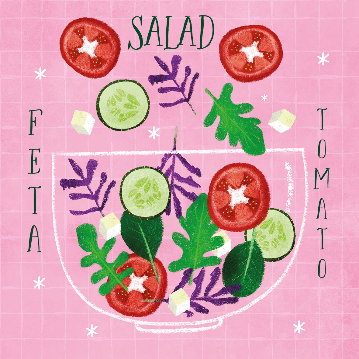 Greek Salad Napkin 33x33