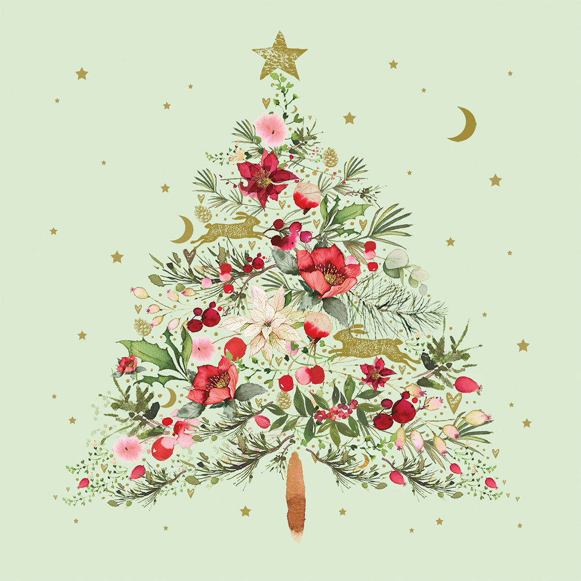 Beautiful Christmas green Napkin 33x33 Beautiful Christmas green Napkin 33x33
