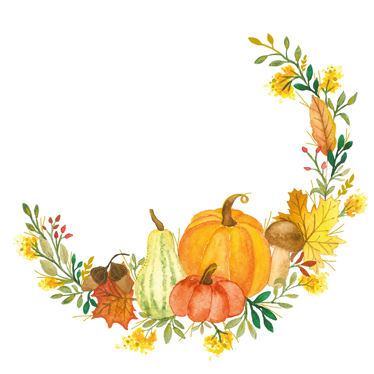 Pumpkin Flair white Napkin 33x33
