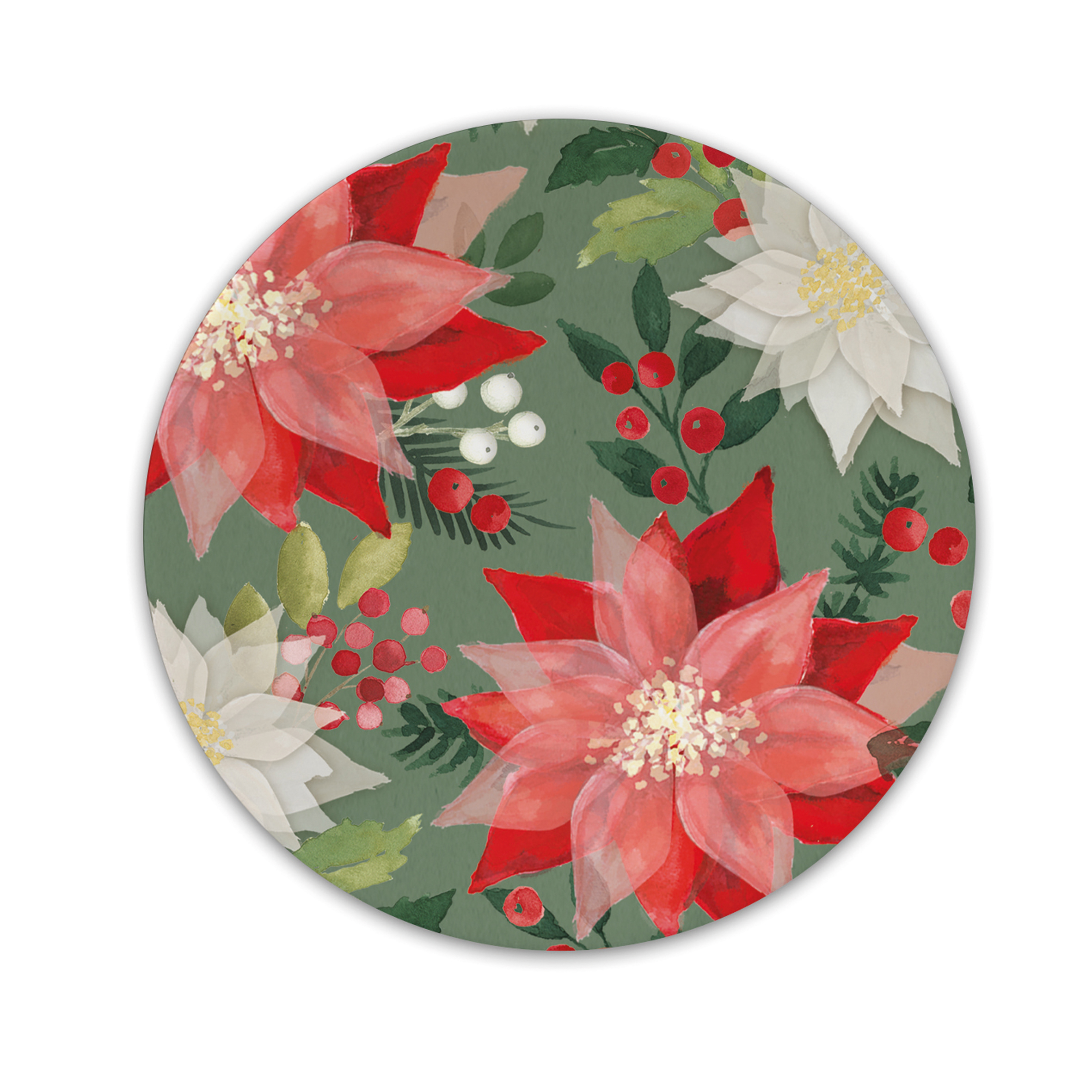 Merry Poinsettia FBC Plate