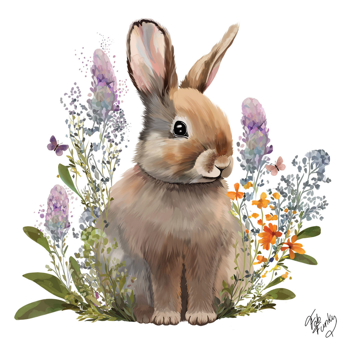 Belle Bunny Napkin 33x33 Belle Bunny Napkin 33x33