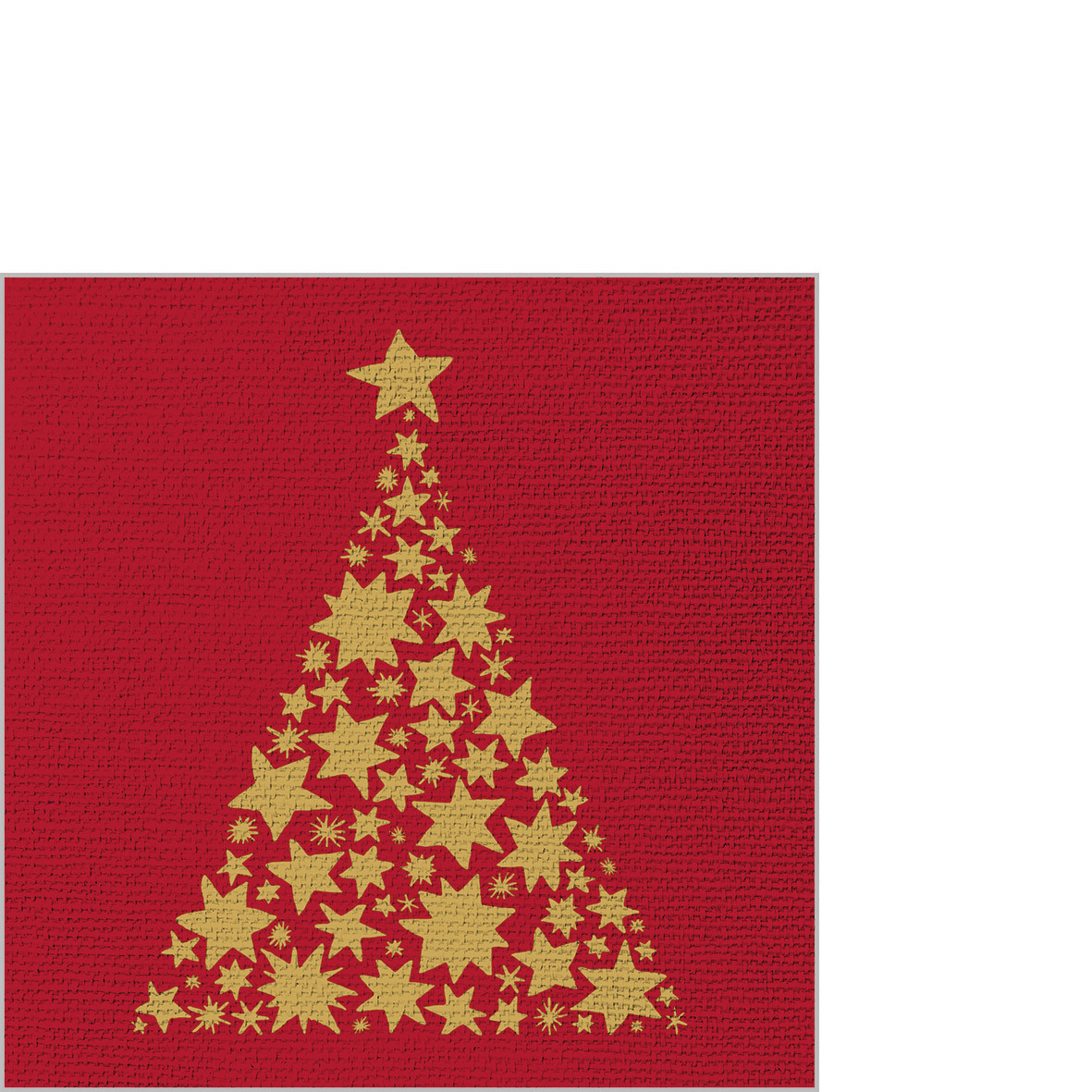 Tree on Canvas red Napkin 25x25 emb