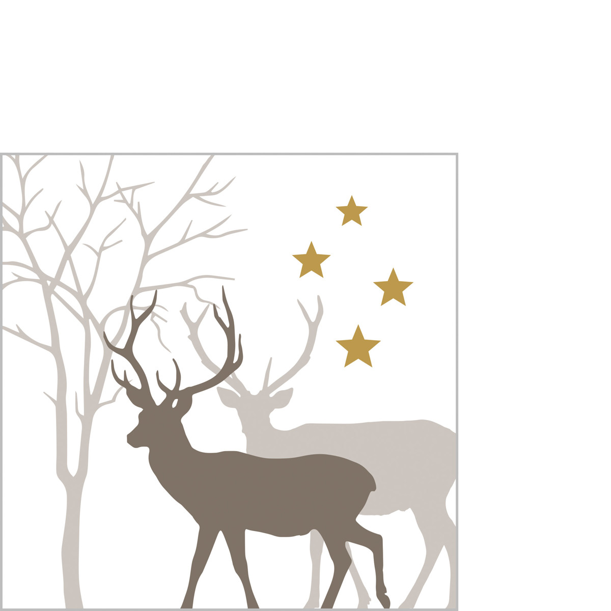 Winter Deers white Napkin 25x25 Winter Deers white Napkin 25x25