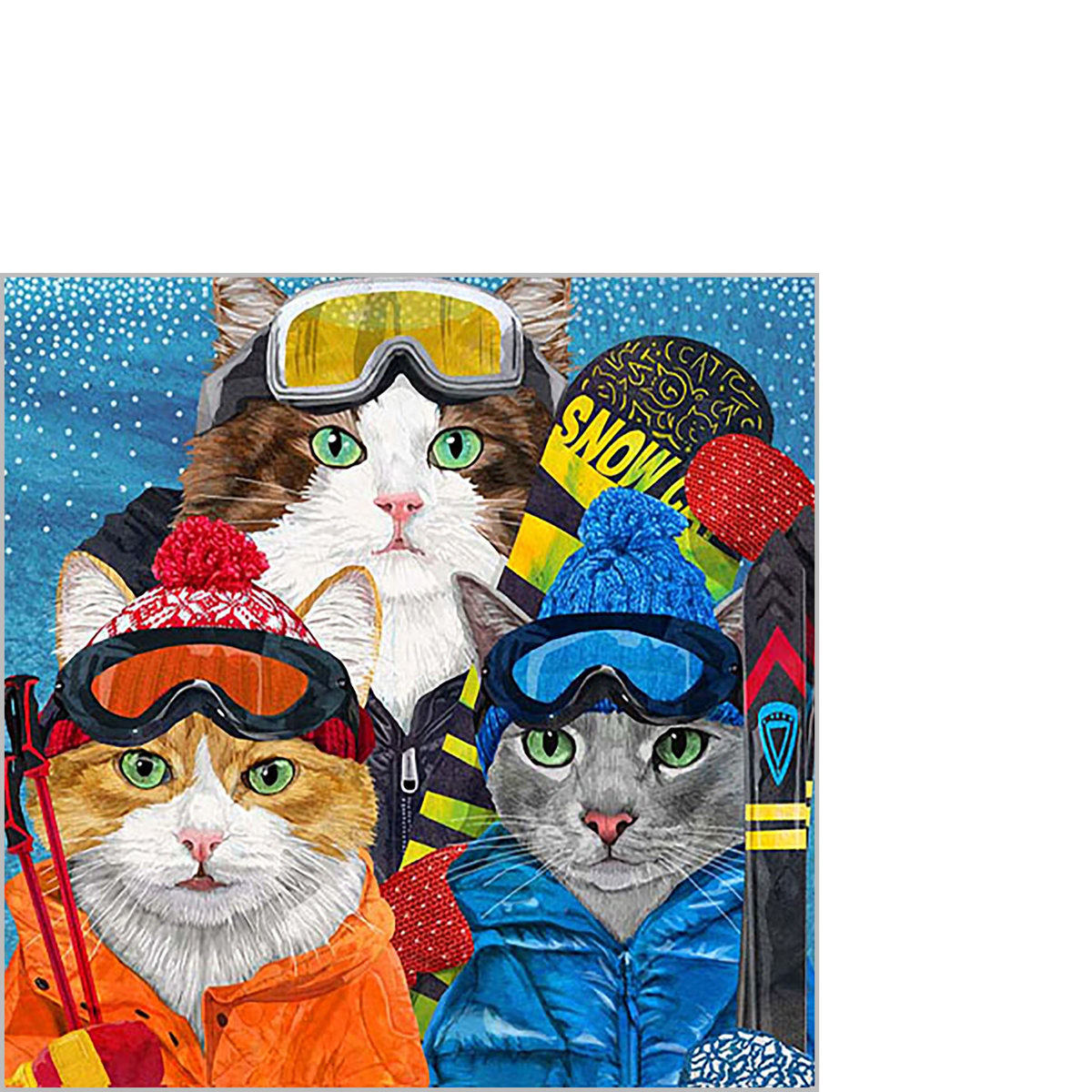 Ski Cats Napkin 25x25