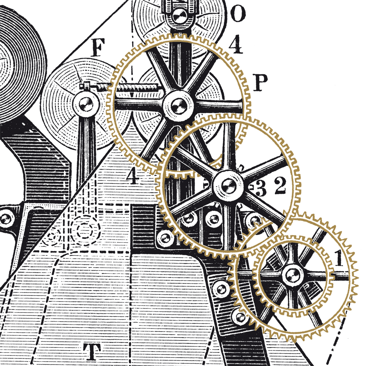 Clockwork Napkin 25x25 Clockwork Napkin 25x25