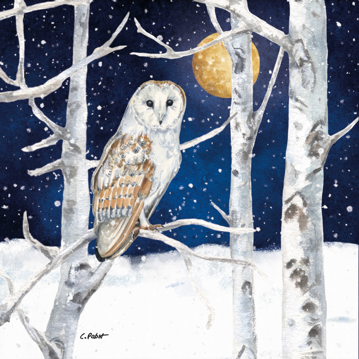 Winter Owl Napkin 33x33 Winter Owl Napkin 33x33