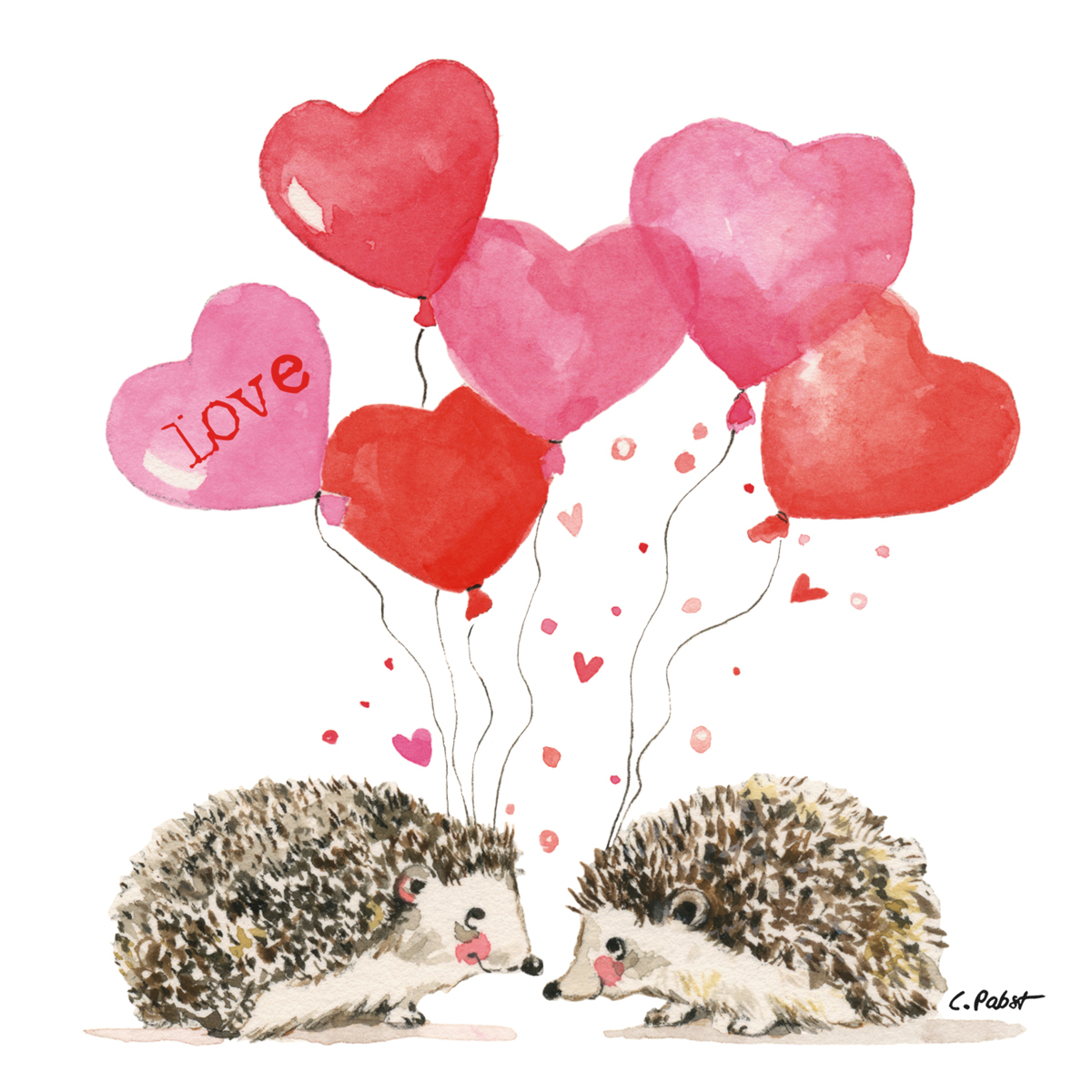 Hedgehogs in Love Napkin 33x33
