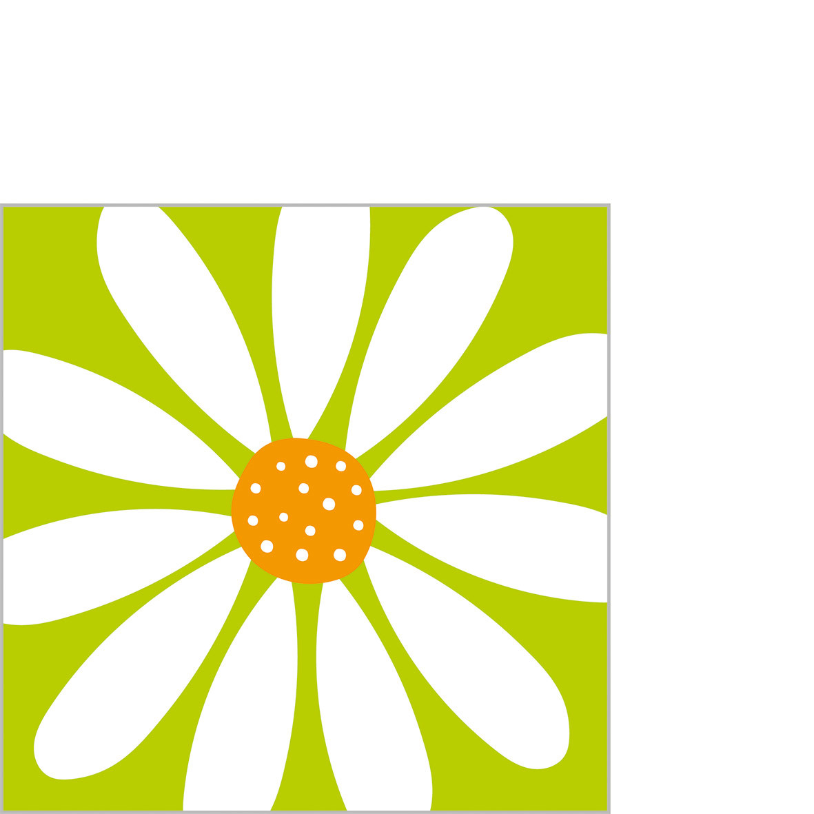 Happy Flower green Napkin 25x25