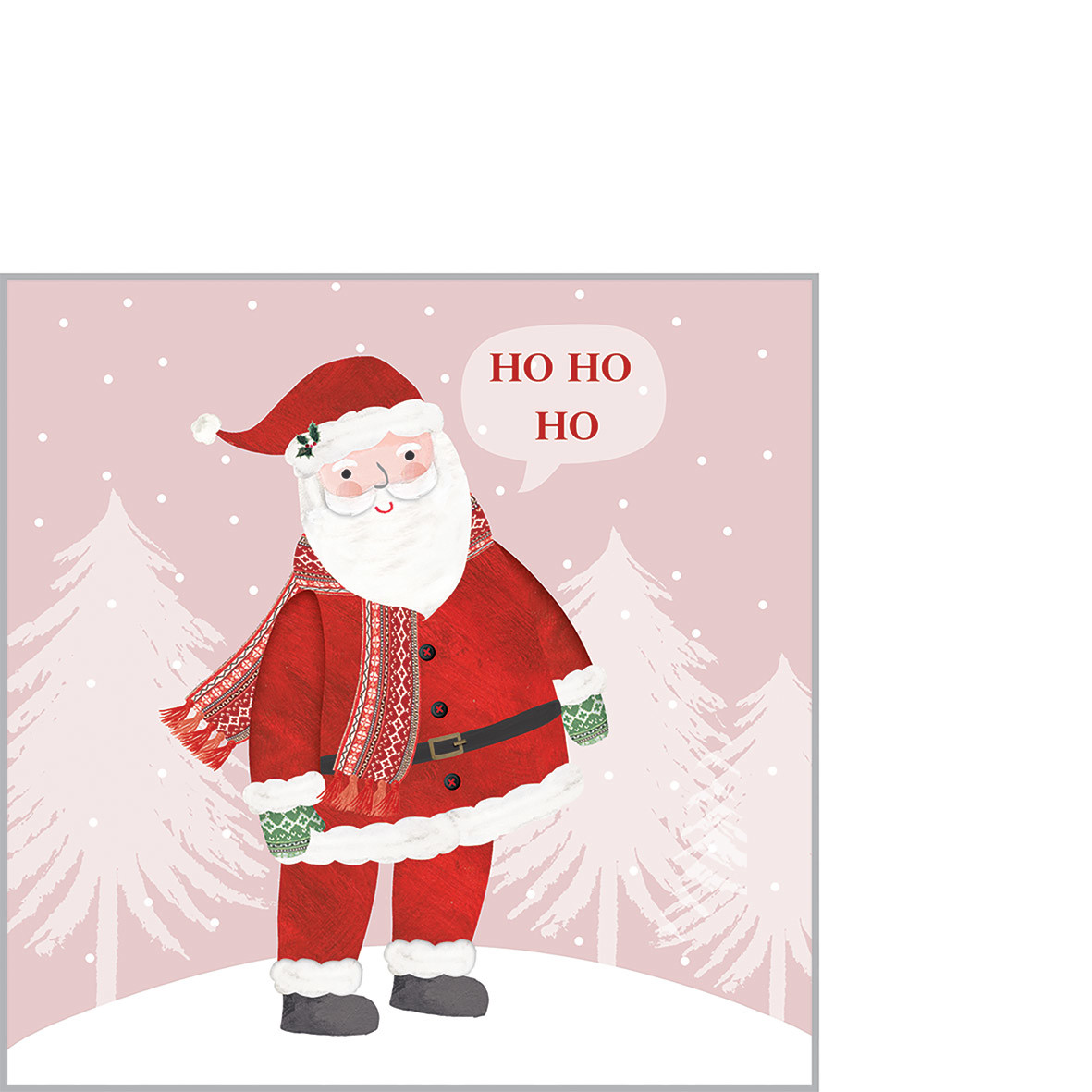 Santa in Rosé Napkin 25x25