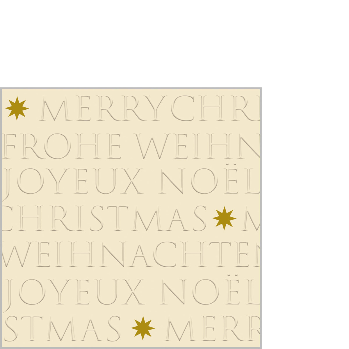 Christmas embossed off-white Napkin 25x25 relief