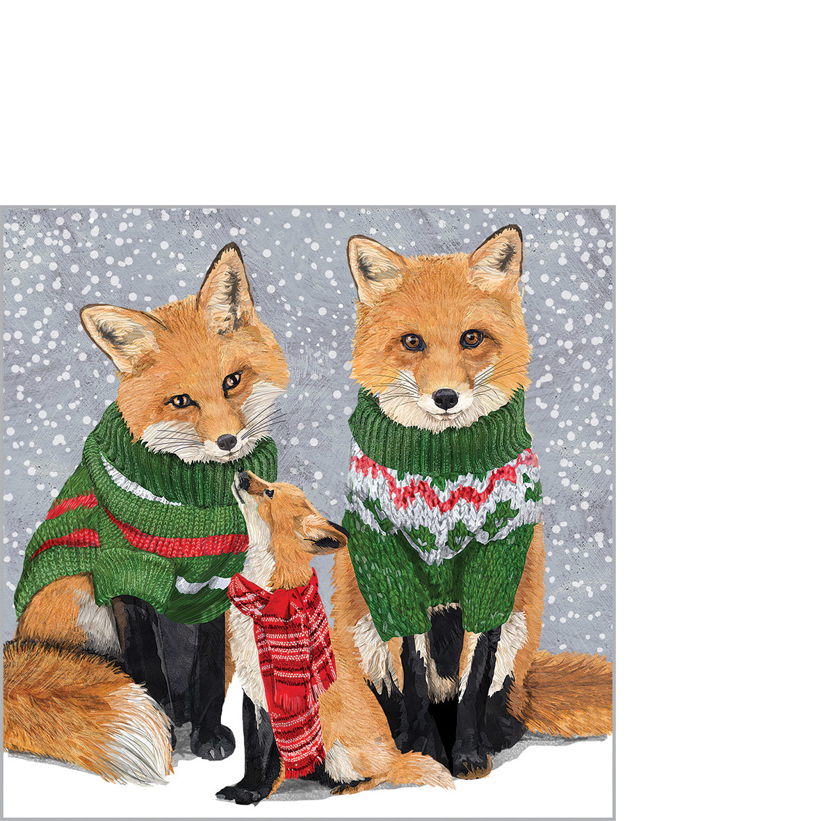 Sweater Foxes Napkin 25x25