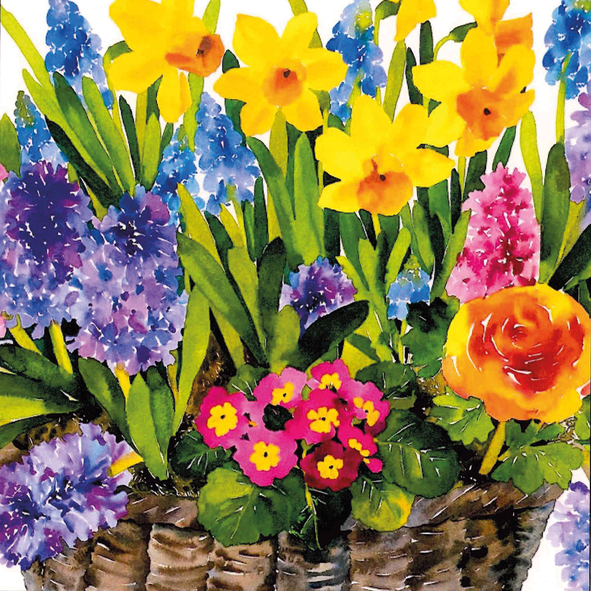 Spring Basket Napkin 33x33