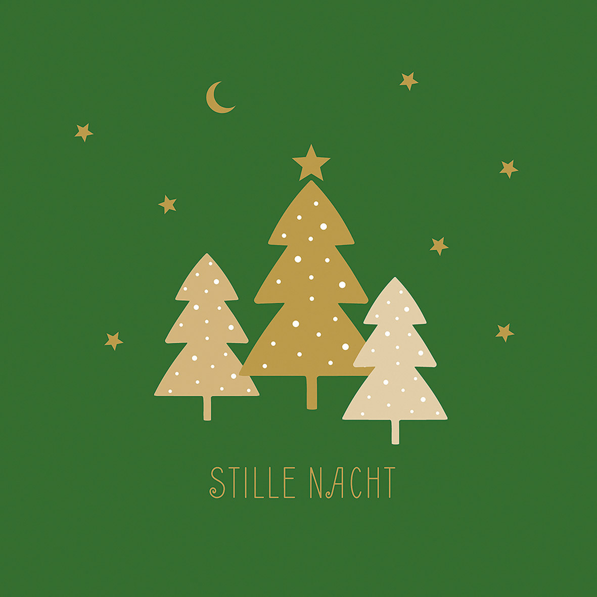 Stille Nacht grün Napkin 33x33 Stille Nacht grün Napkin 33x33