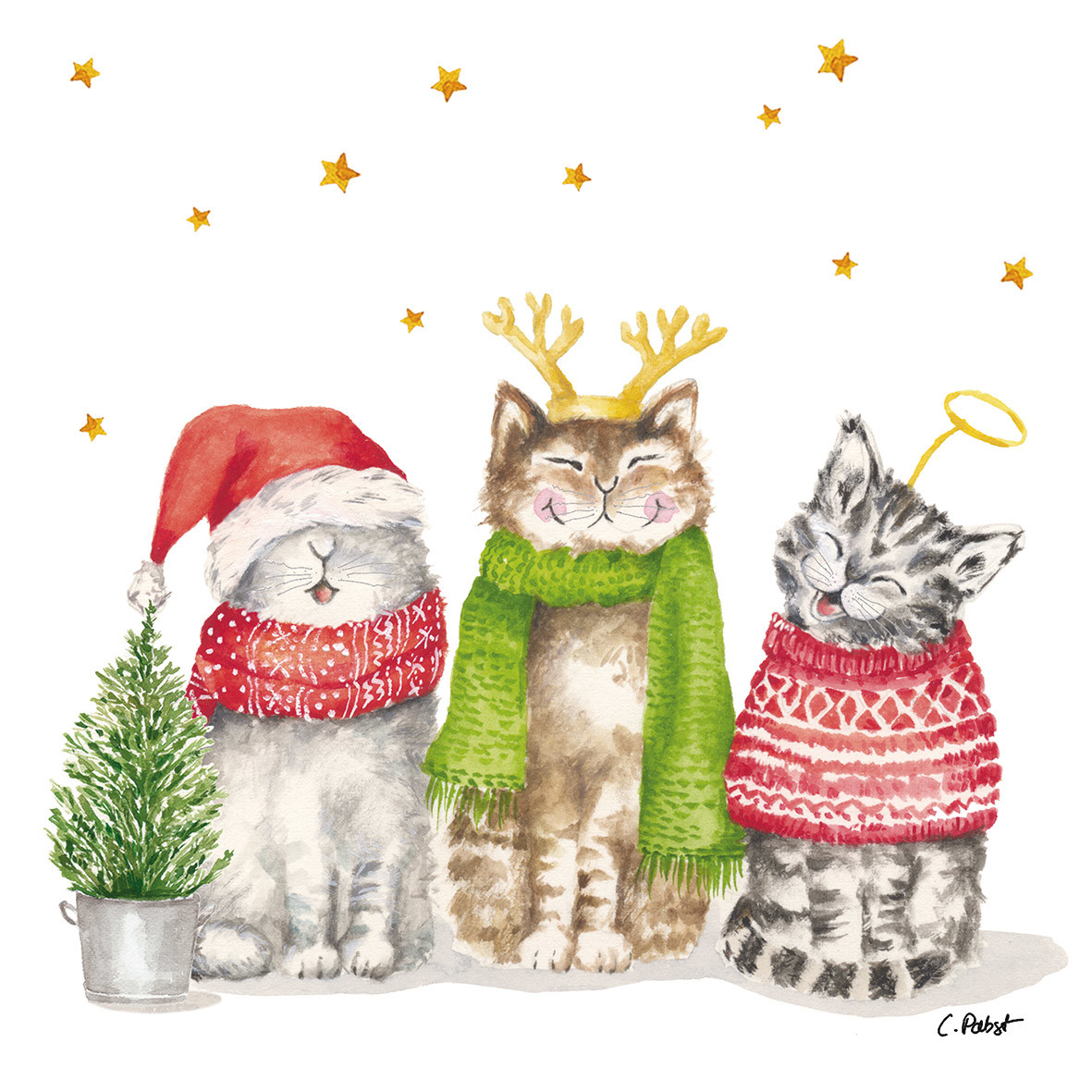 Sacred Cats Napkin 33x33