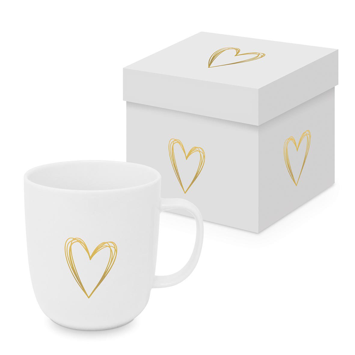 Pure Heart gold Matte Mug GB Pure Heart gold Matte Mug GB