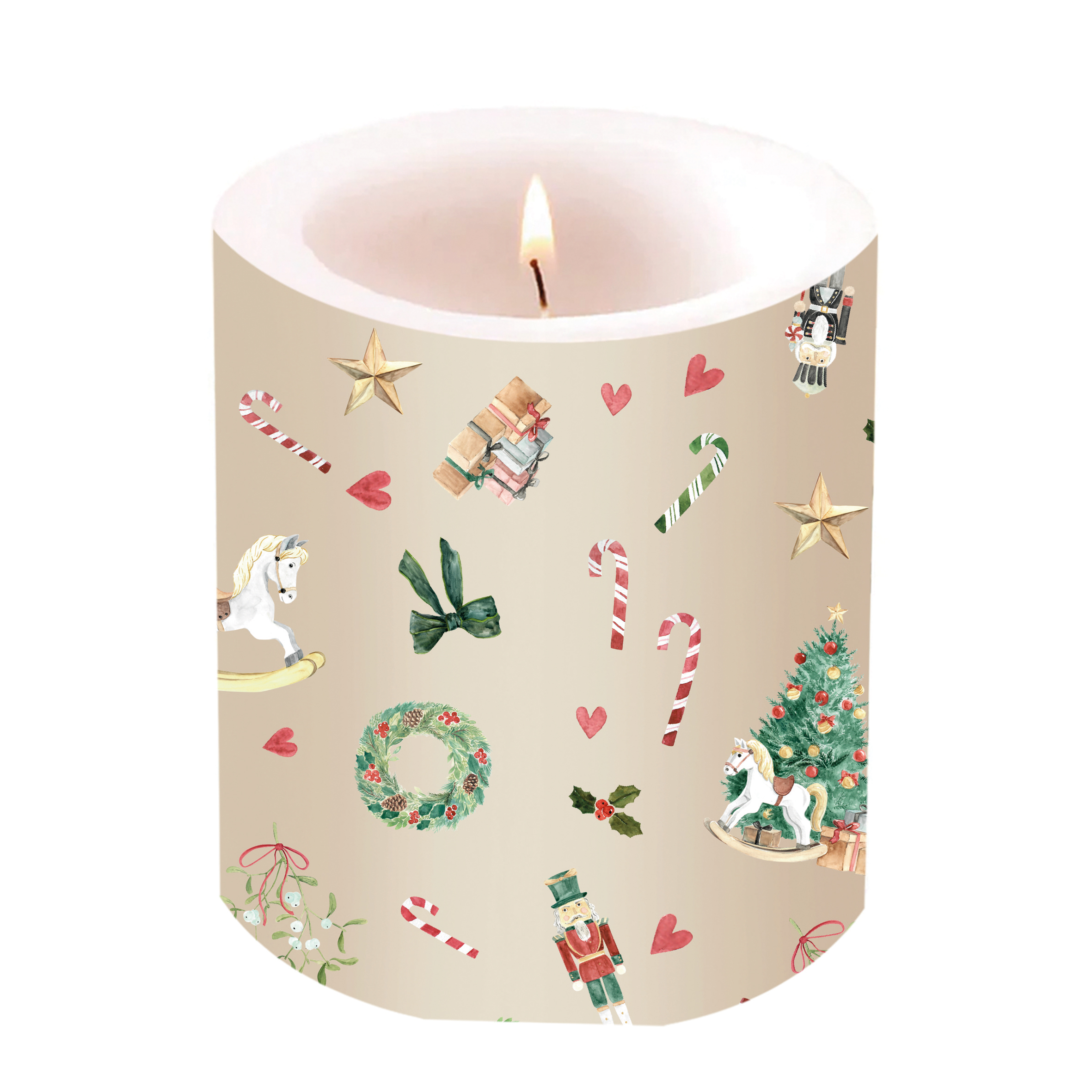 Heritage Christmas beige Candle large