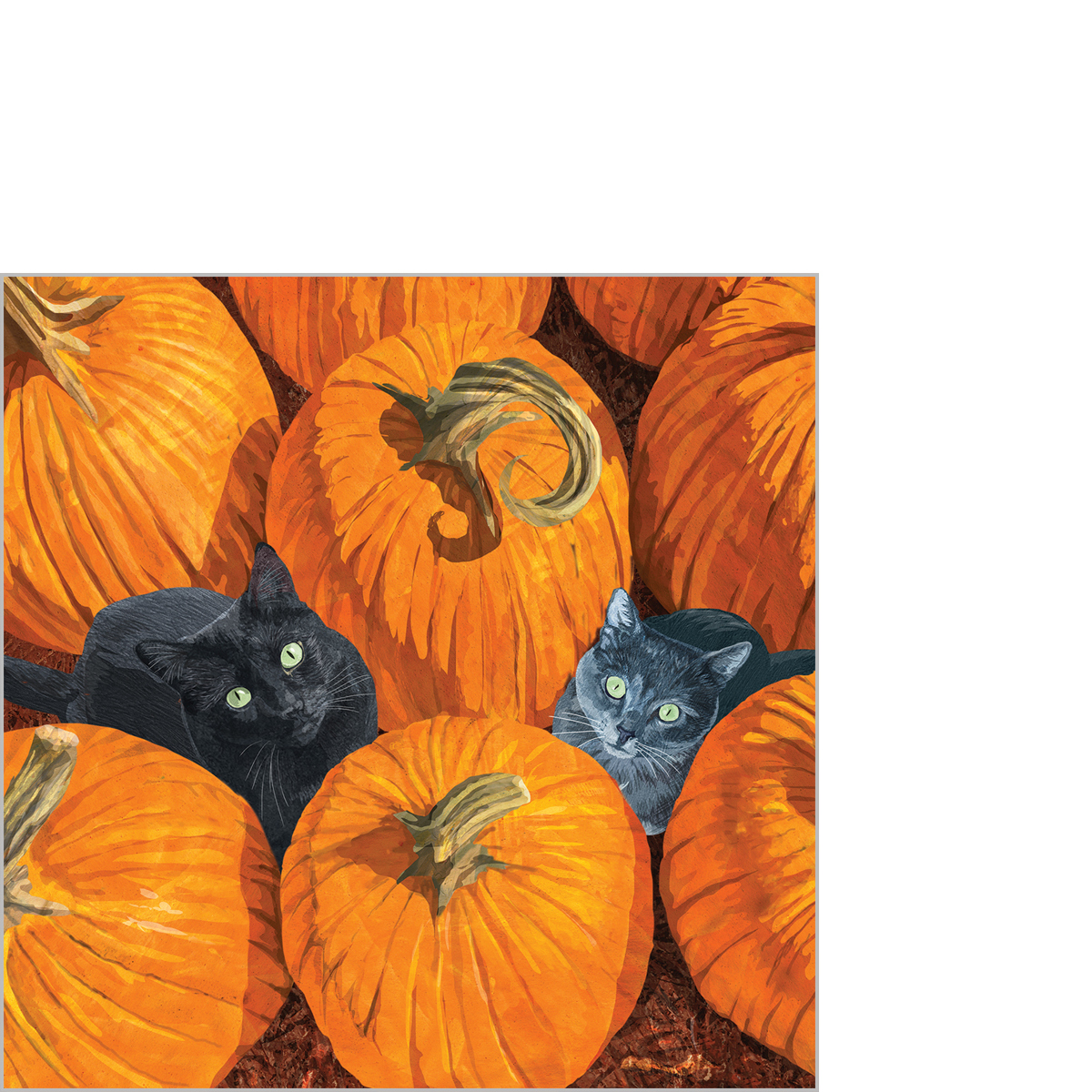 Pumpkin Patch Cats Napkin 25x25 Pumpkin Patch Cats Napkin 25x25