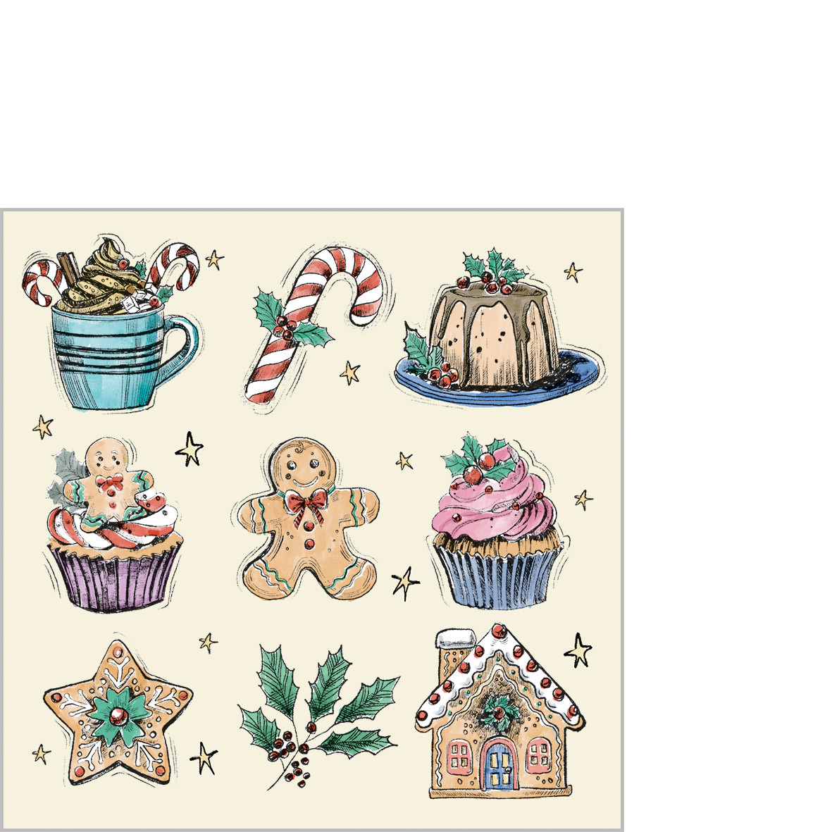 Dolcetti di Natale Napkin 25x25