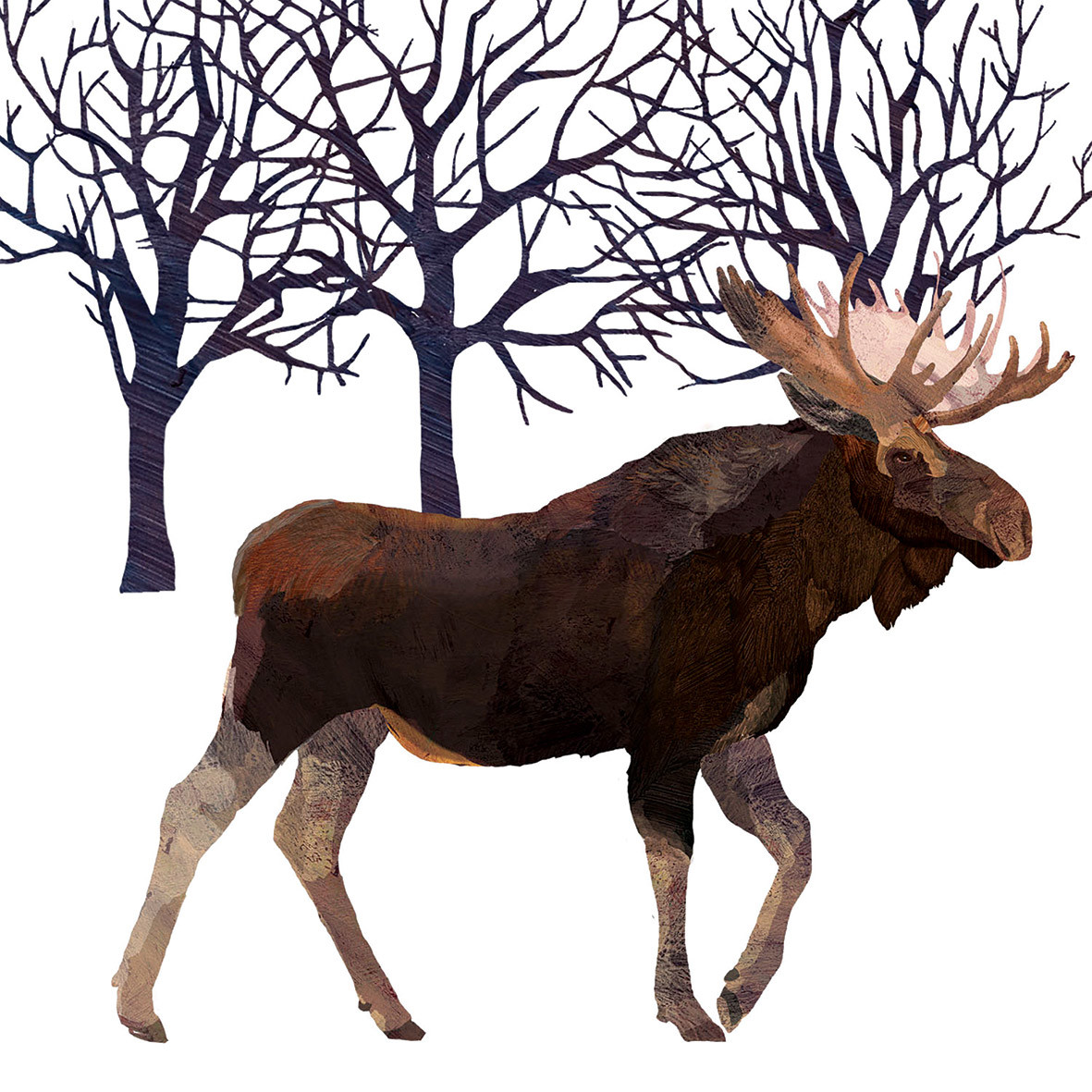 Winter Moose Napkin 33x33